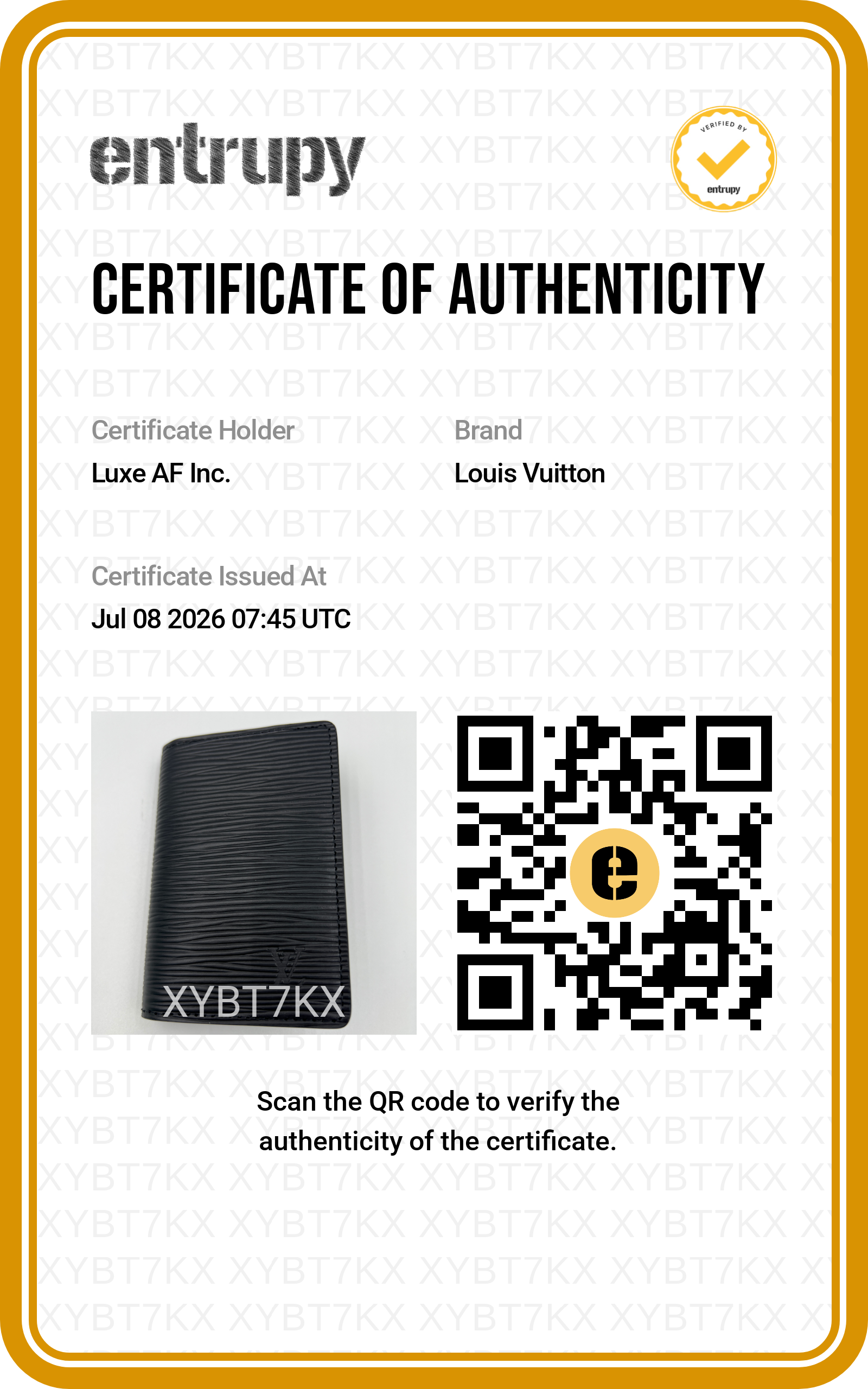 Louis Vuitton Black Epi Leather Cold Holder LVA15