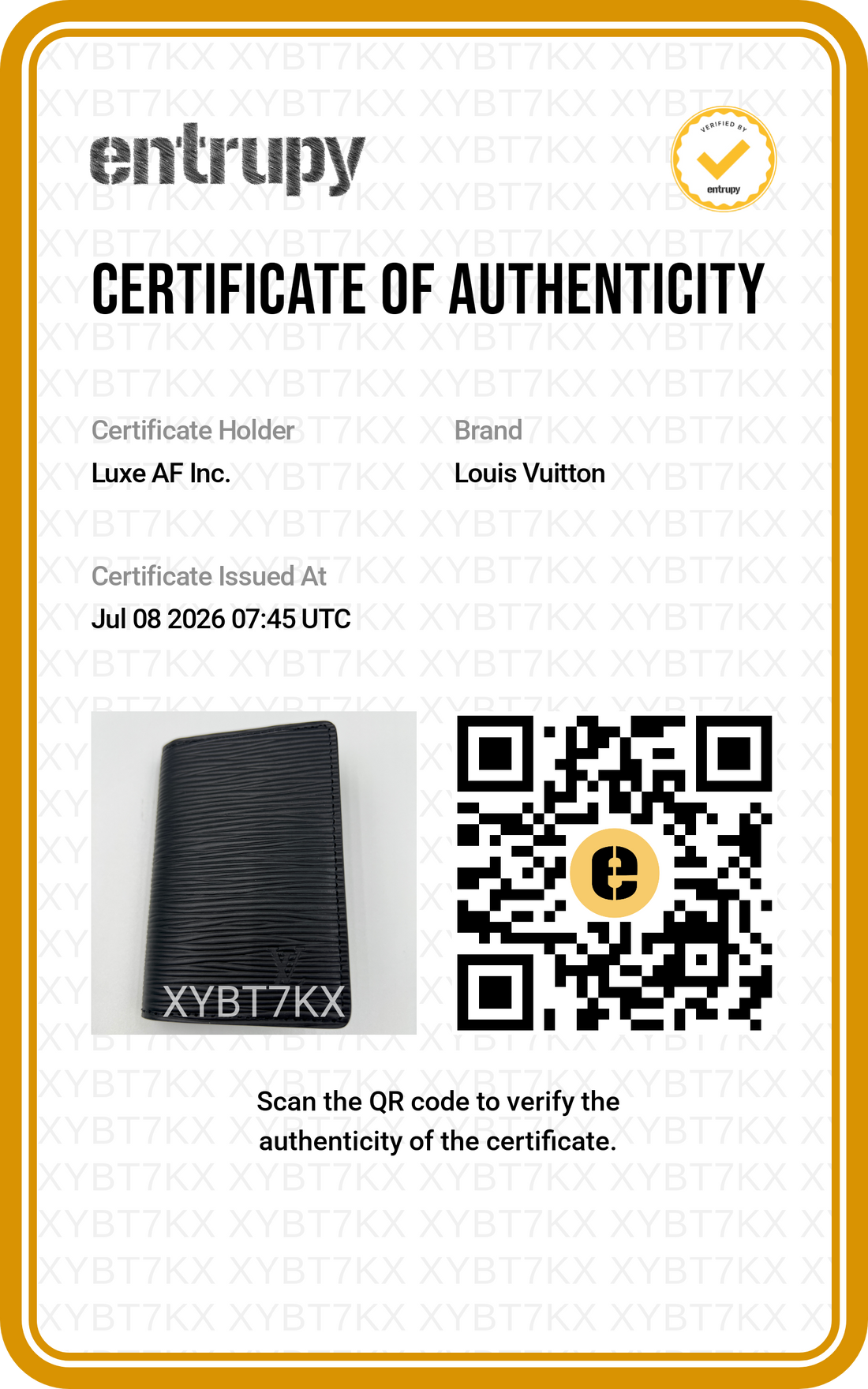 Louis Vuitton Black Epi Leather Cold Holder LVA15
