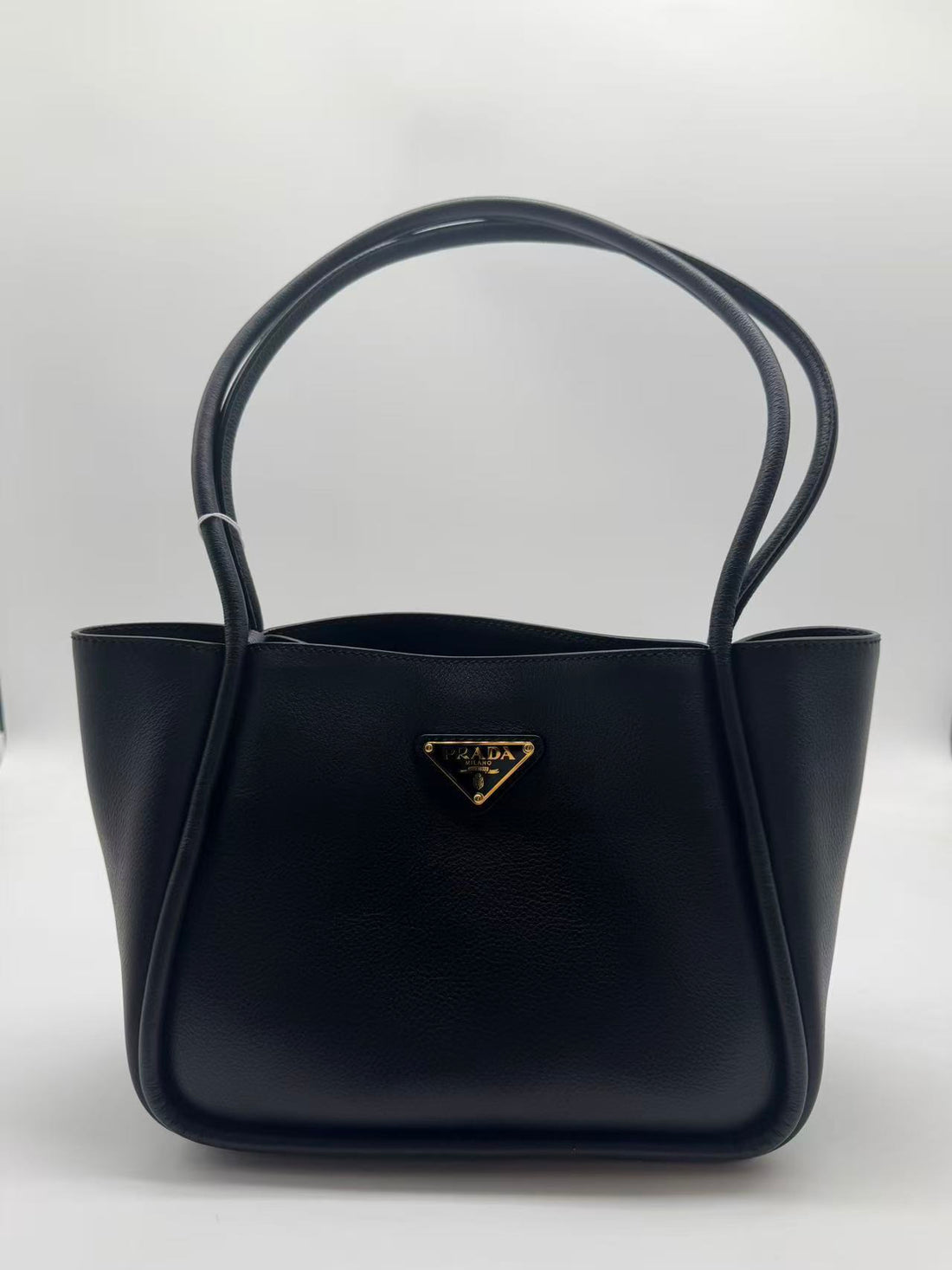 Prada Leather Canapa Canvas Top Handle Bag PR160