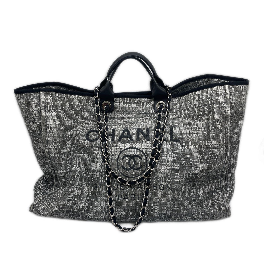 Chanel Canvas Large Deauville Tote Grey (25***23) CC641