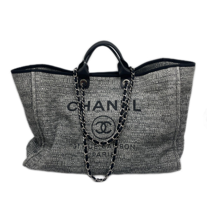 Chanel Canvas Large Deauville Tote Grey (25***23) CC641