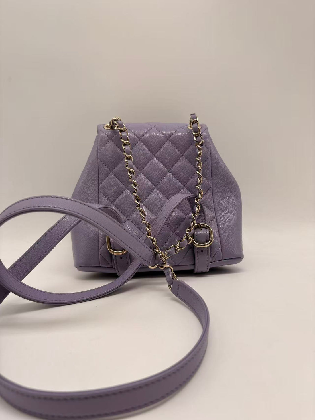Chanel Quilted Duma Frog Backpack Mini Purple (NT***79) CC788NA