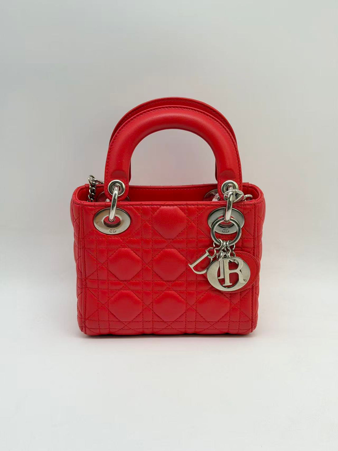 DR417 Dior Lambskin Leather Lady Dior Bag Small Red DR417
