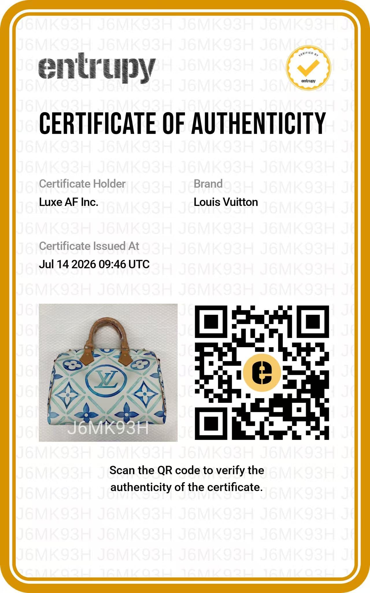 Louis Vuitton Speedy25 Blue/White Monogram Tiles Canvas Handle Bag IRIS273