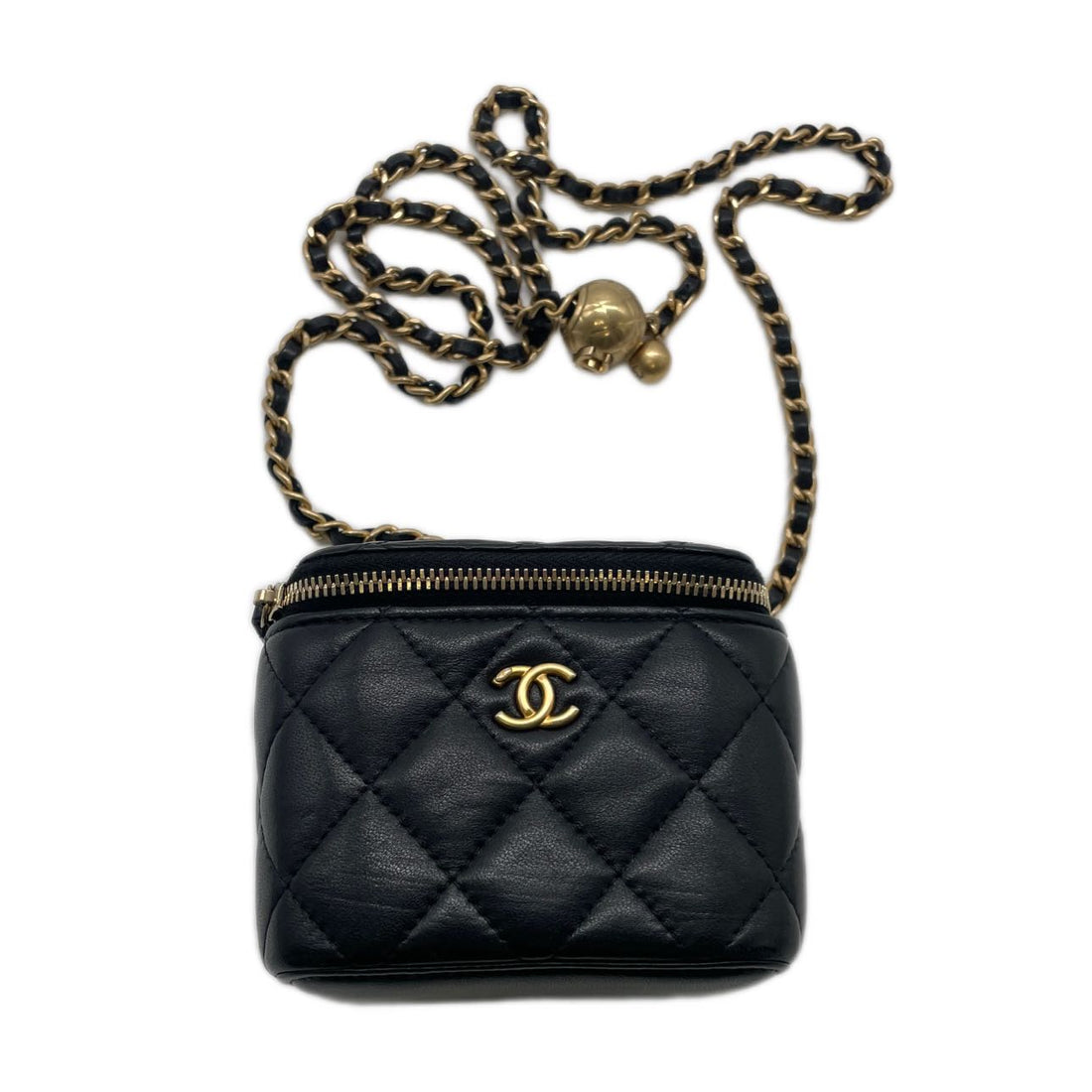 Chanel Caviar Quilted Vanity Shoulder Bag Black (29***41) CC537