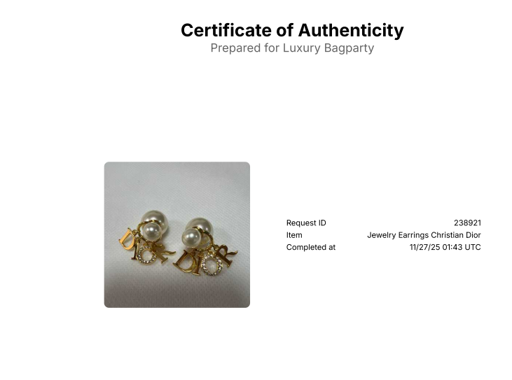 Dior Tribales Pearl & Logo Earrings DOJE10