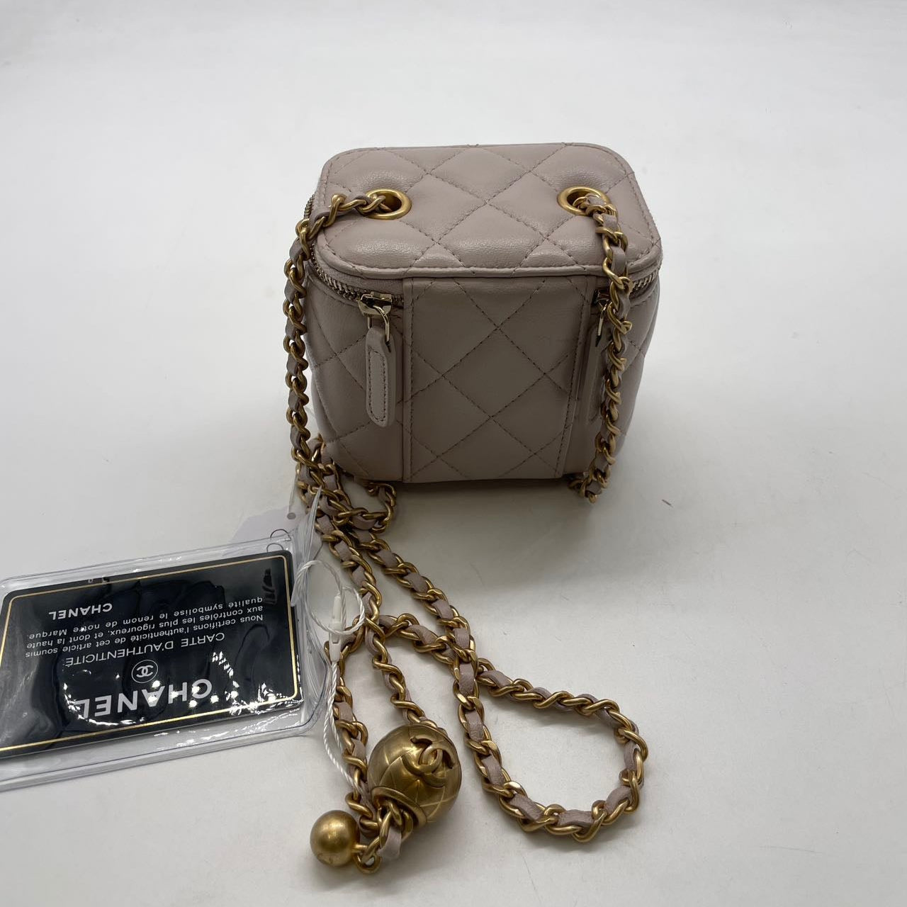 Chanel Vanity Lambskin CC Pearl Mini Bag Light Pink (31***02) CC503
