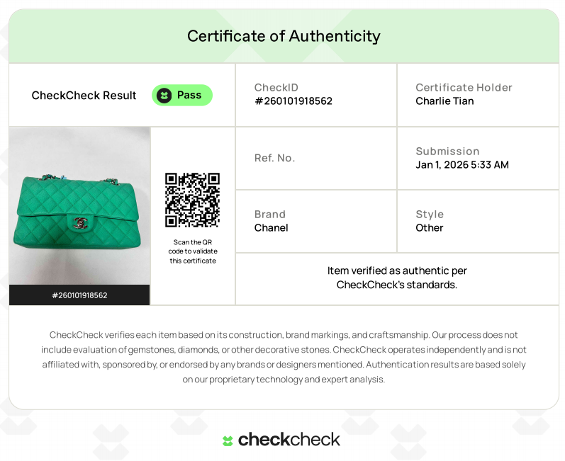 Chanel  Classic Flap Bag Green(18***07) G003