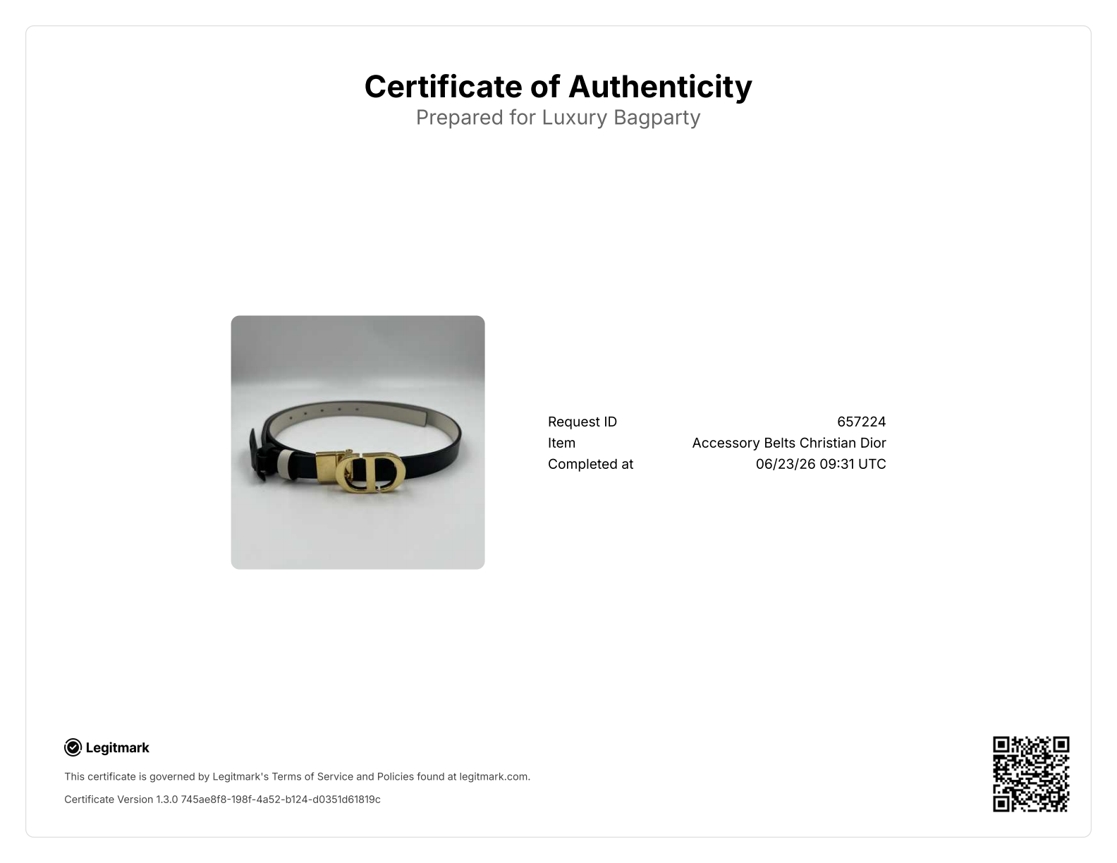 Christian Dior Lady Belt,90cm DRP019