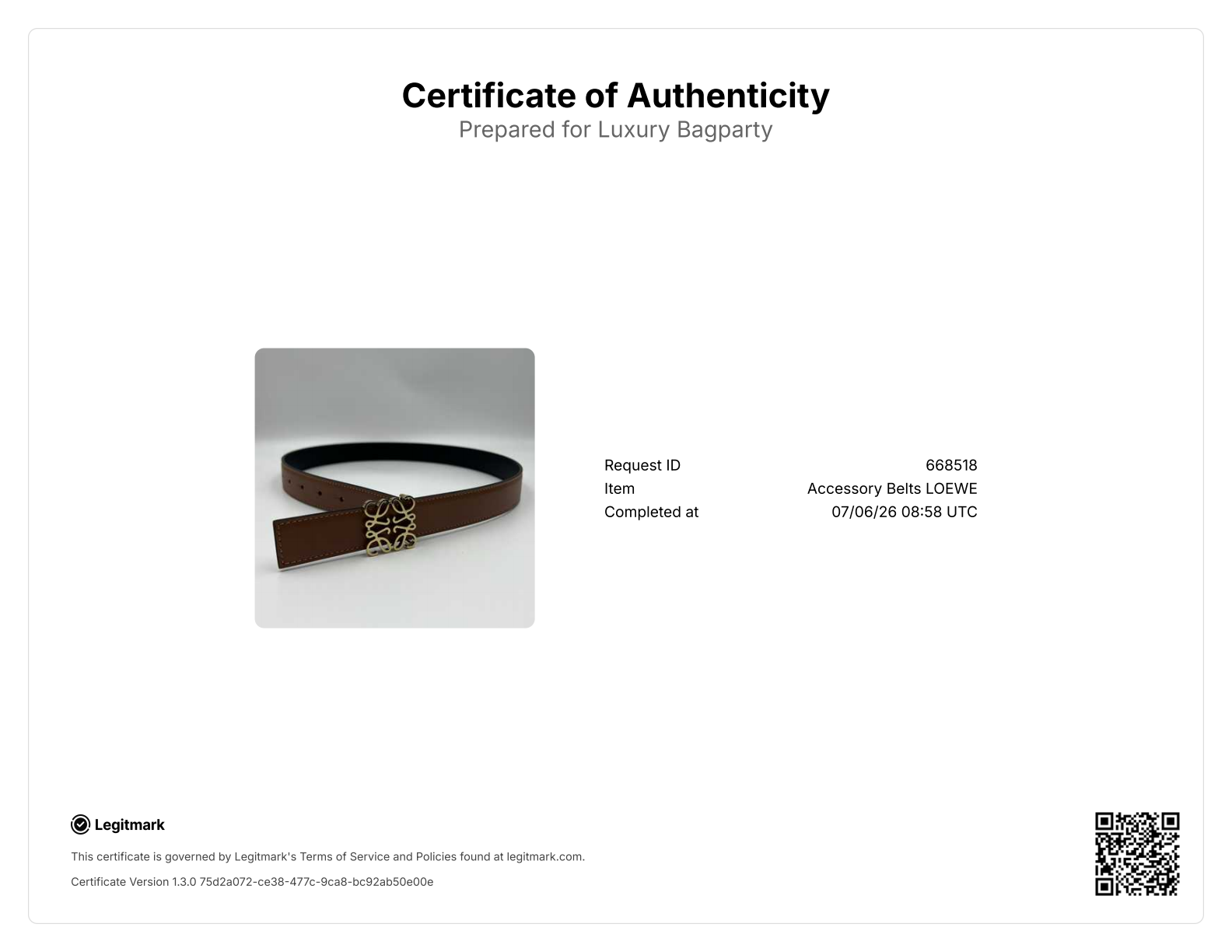 Loewe Belt,75cm LWP01