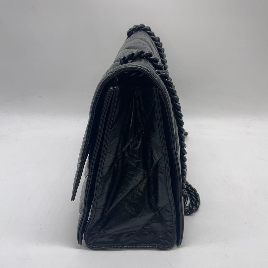 Balenciaga Crush Medium Black Quilted Leather Shoulder Bag BB29