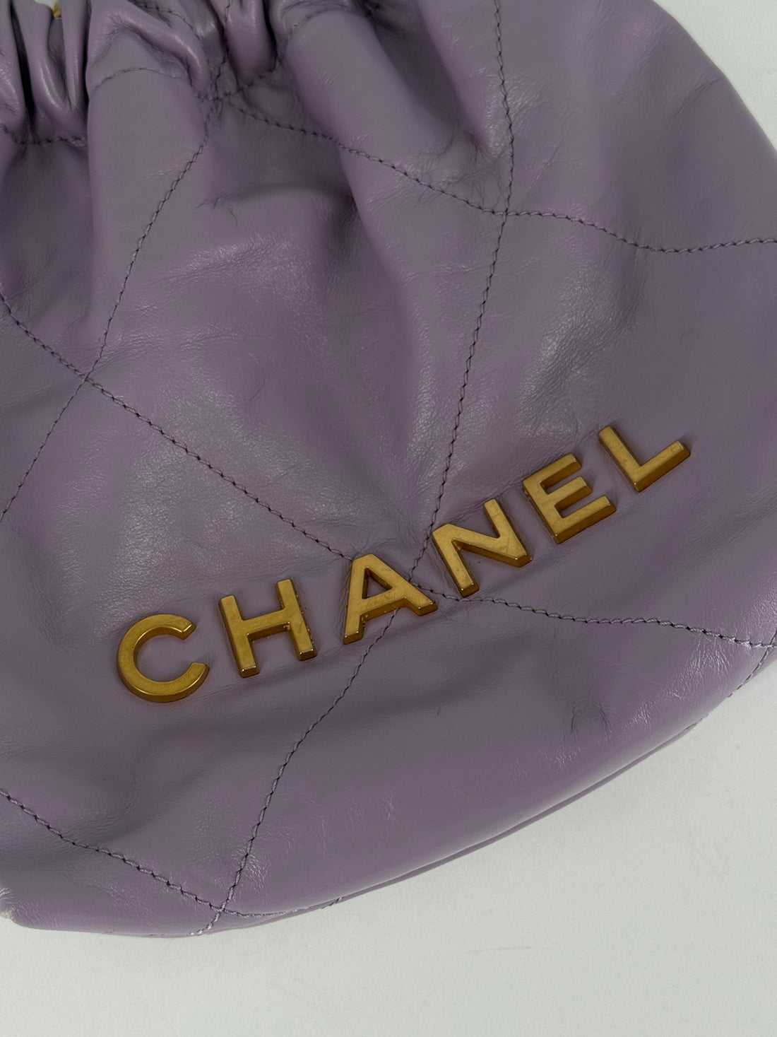 Chanel 22 Bag Mini  Calfskin Purple Microchipped
