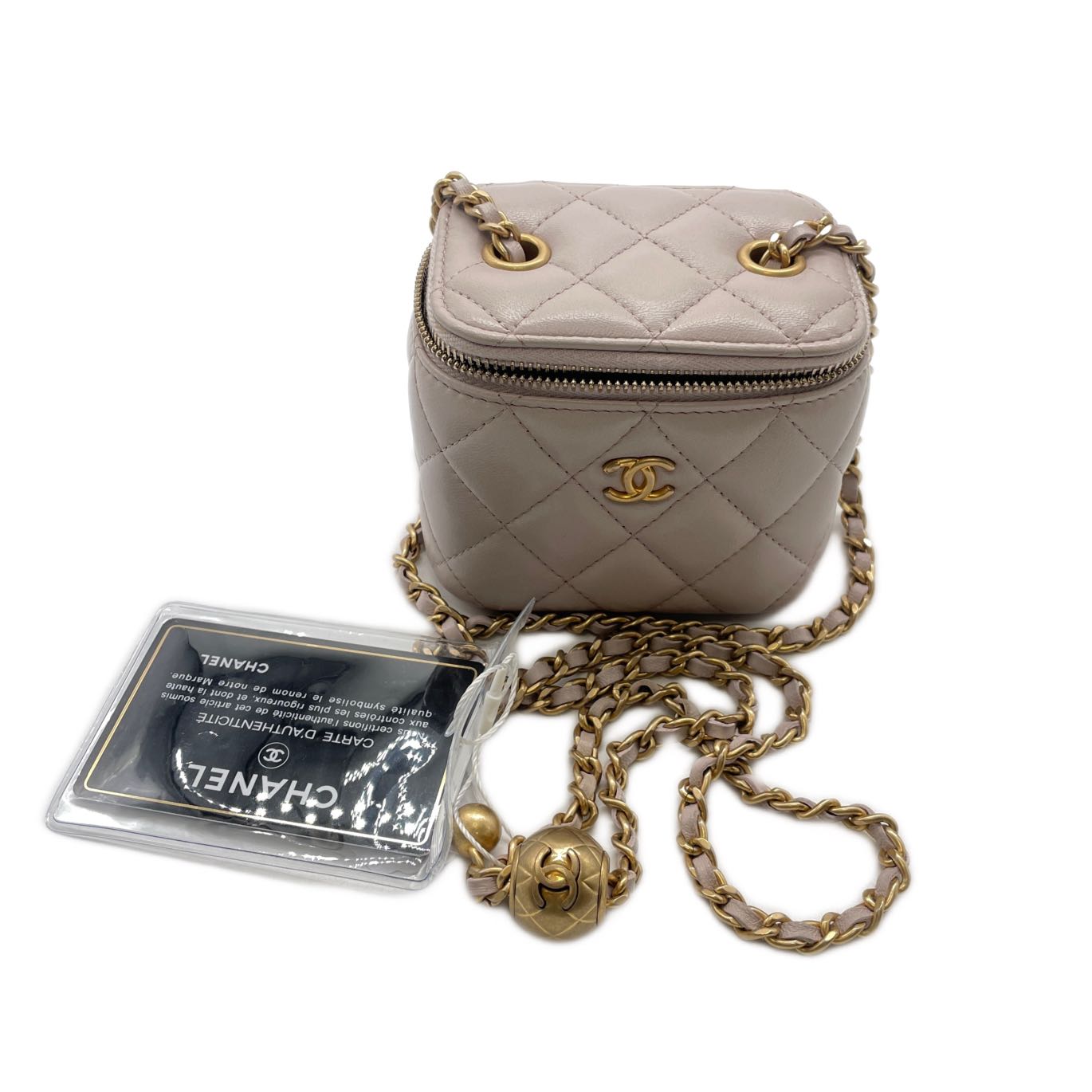 Chanel Vanity Lambskin CC Pearl Mini Bag Light Pink (31***02) CC503