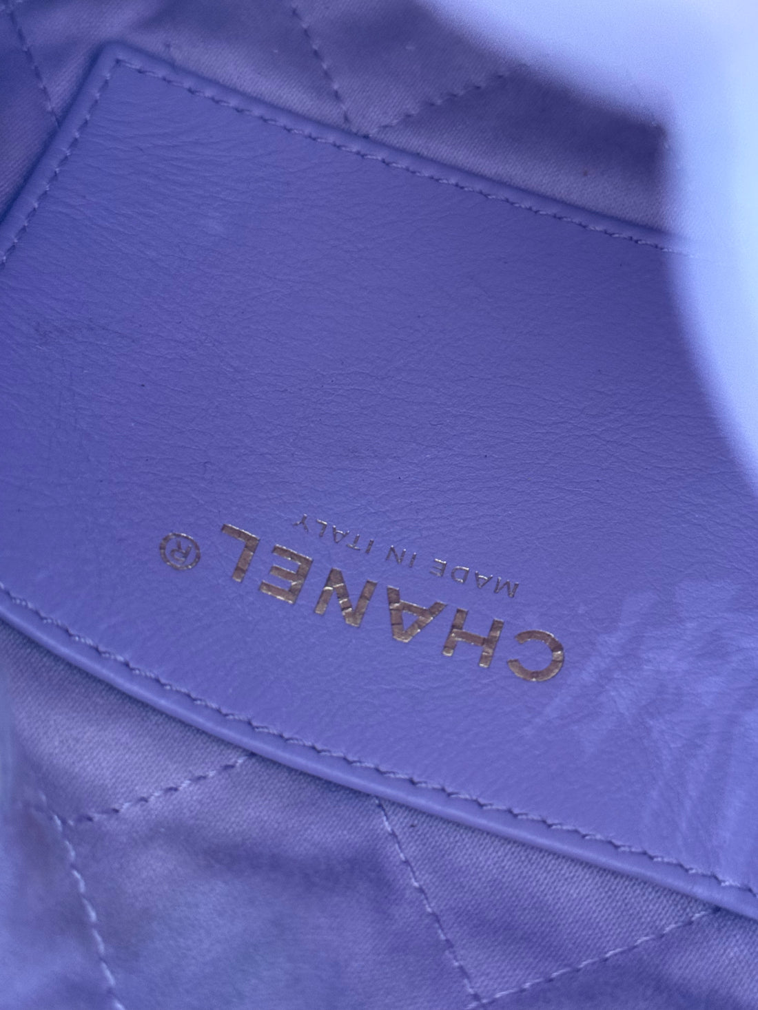 Chanel 22 Bag Mini  Calfskin Purple Microchipped