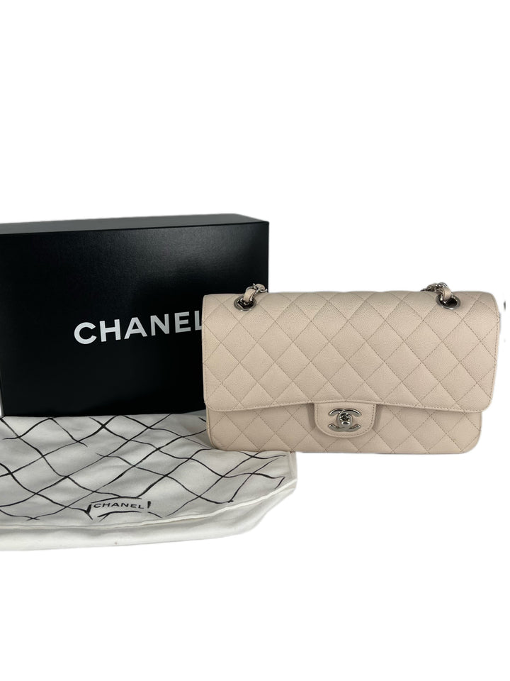 Chanel Caviar Double Flap Light Beige -25108409