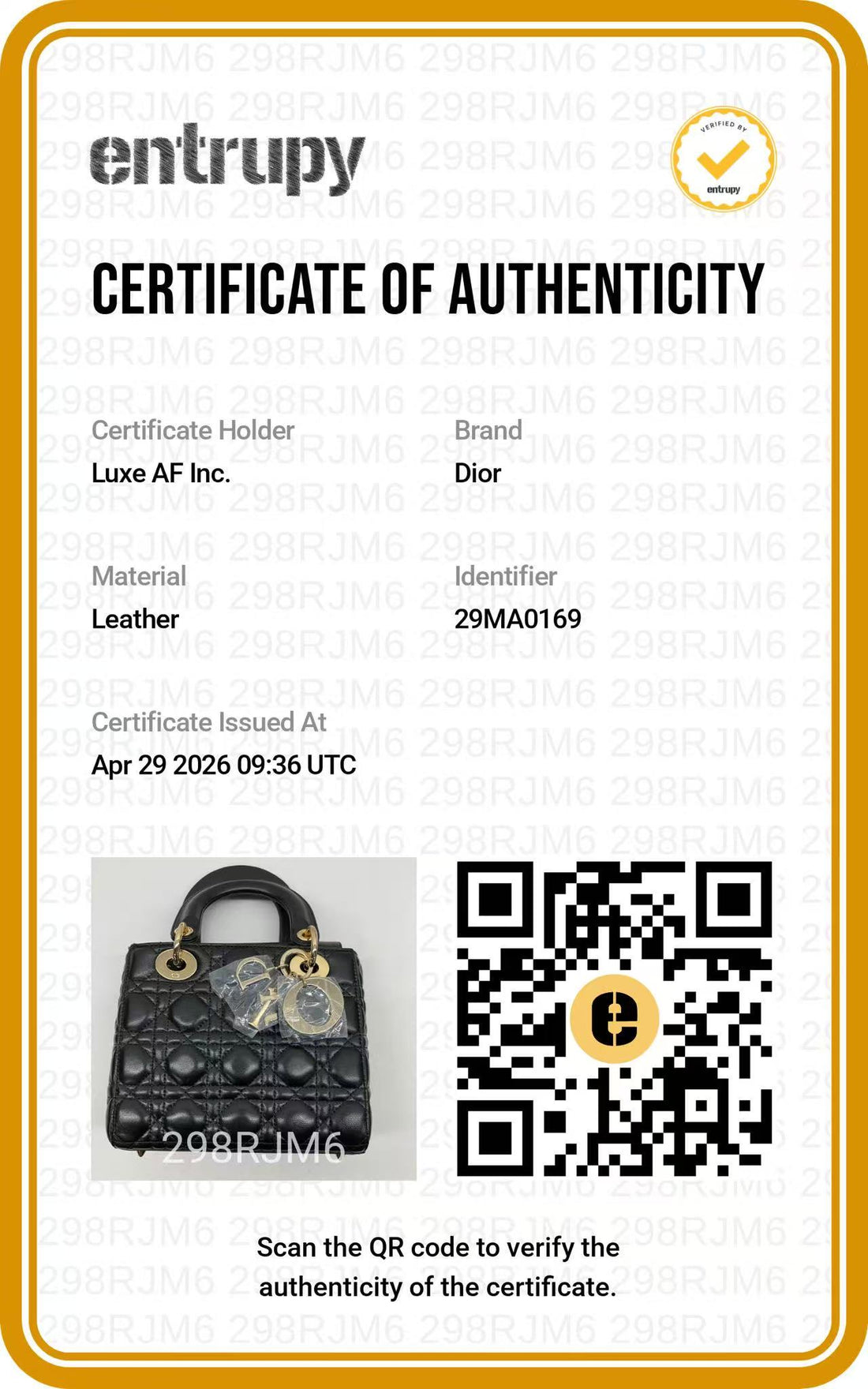 Christian Dior Lady Dior Black Cannage Leather Handle Bag With Gold Charms DR696
