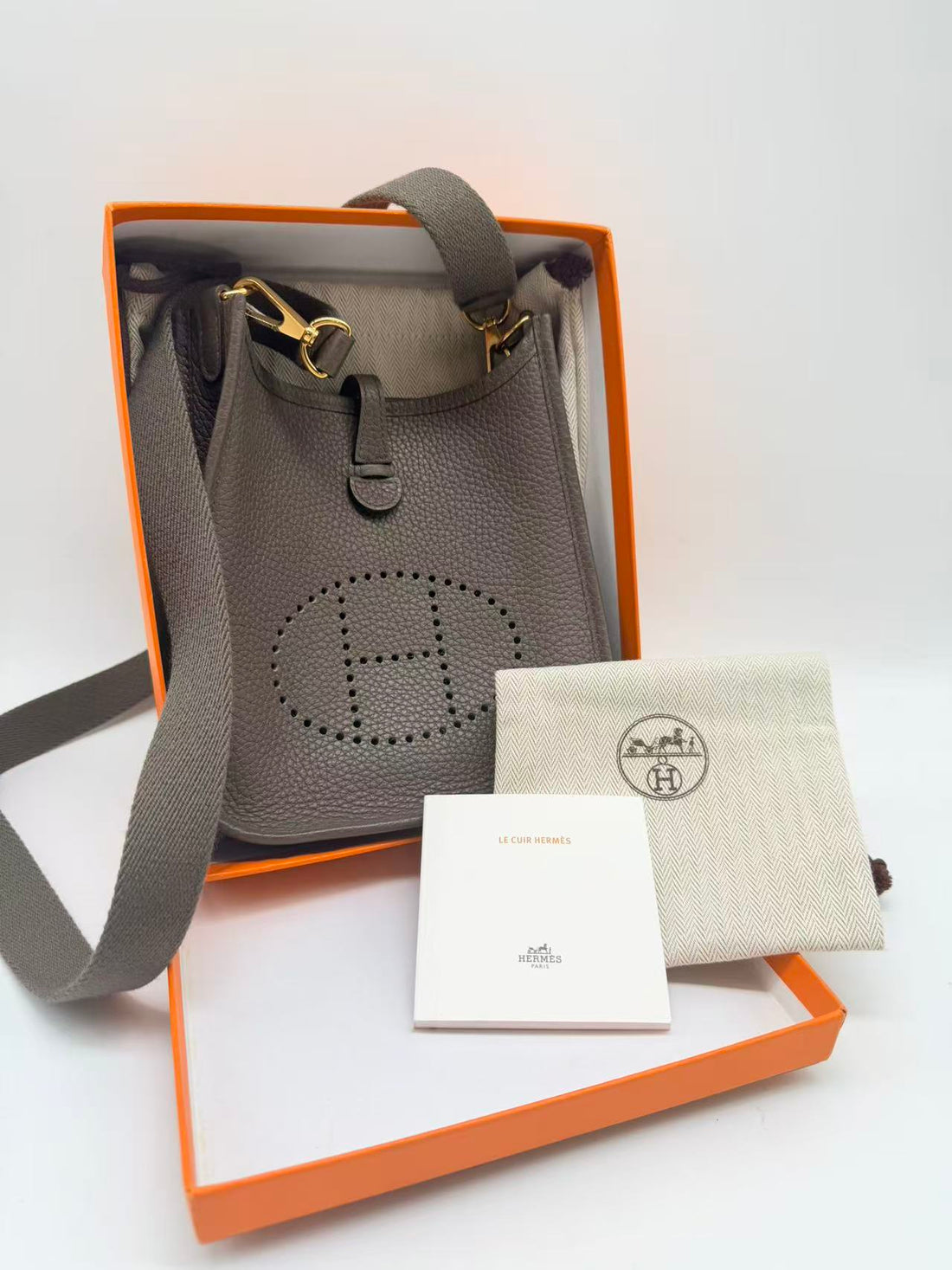 Hermes Clemence leather Evelyne TPM 16 mini bag HR49
