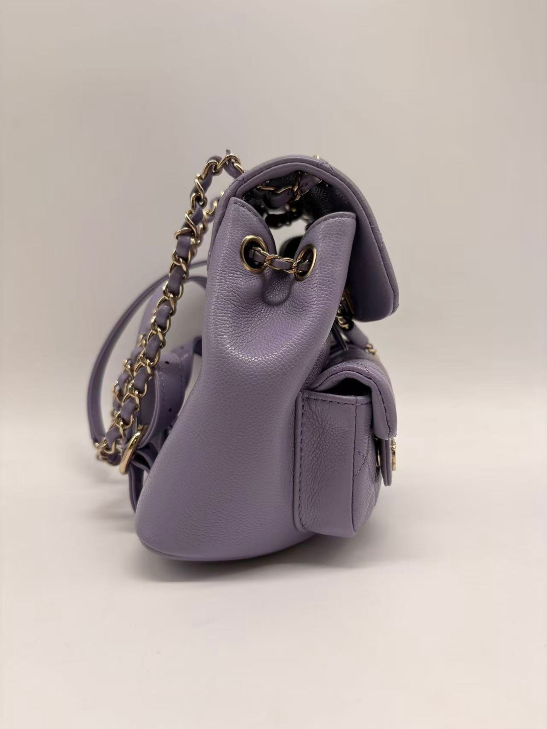 Chanel Quilted Duma Frog Backpack Mini Purple (NT***79) CC788NA