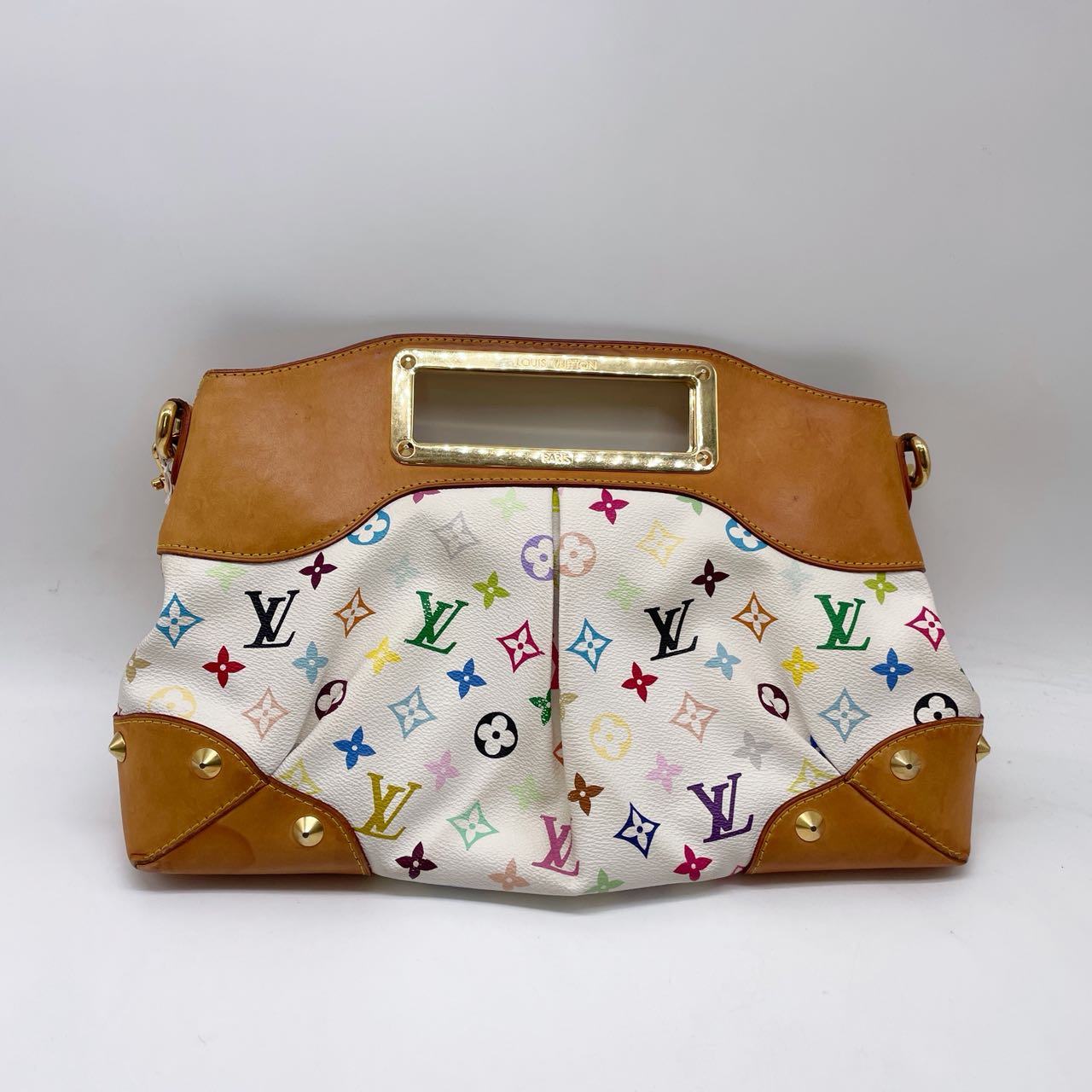 Louis Vuitton Murakami Judy Monogram Shoulder Handbag White LV1174