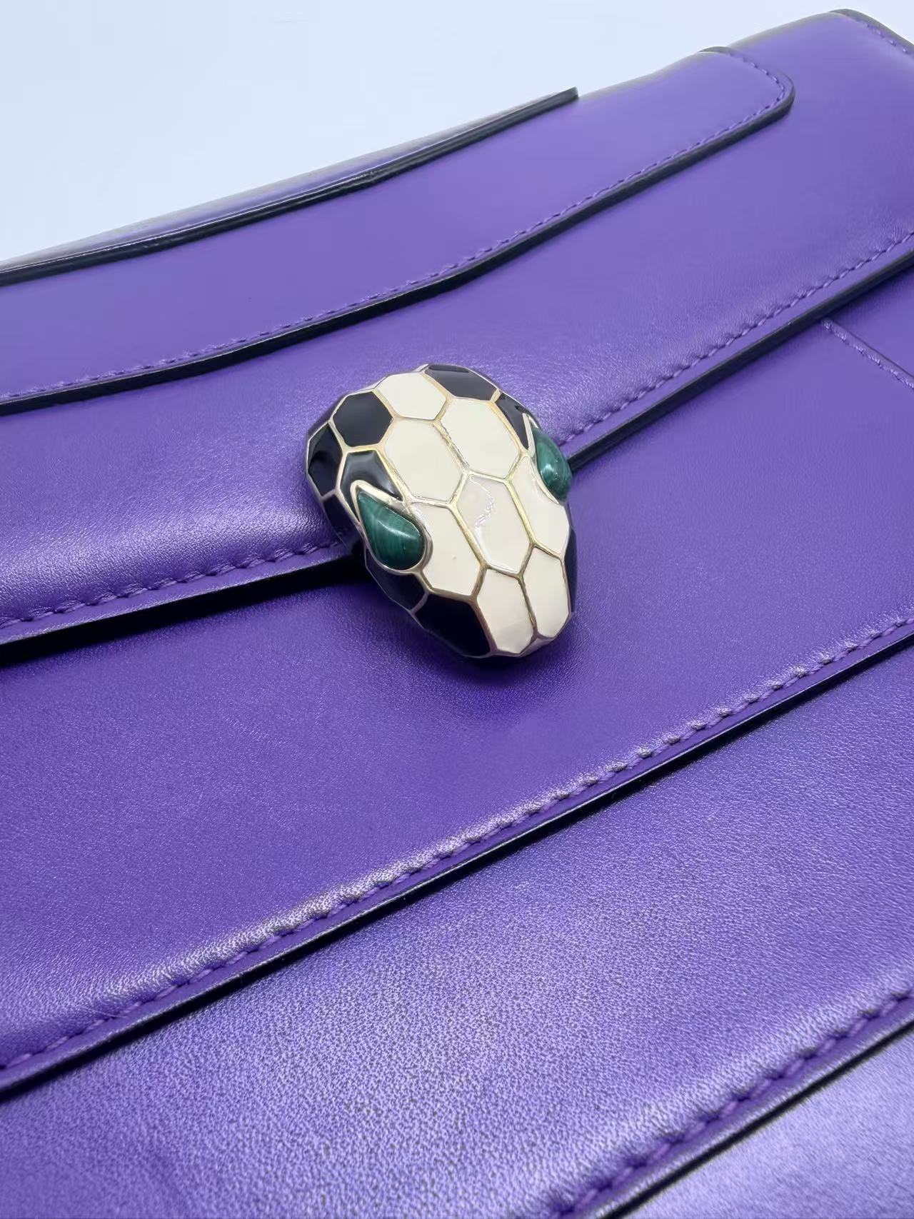Bvlgari Serpenti Shoulder Bag Purple BS21
