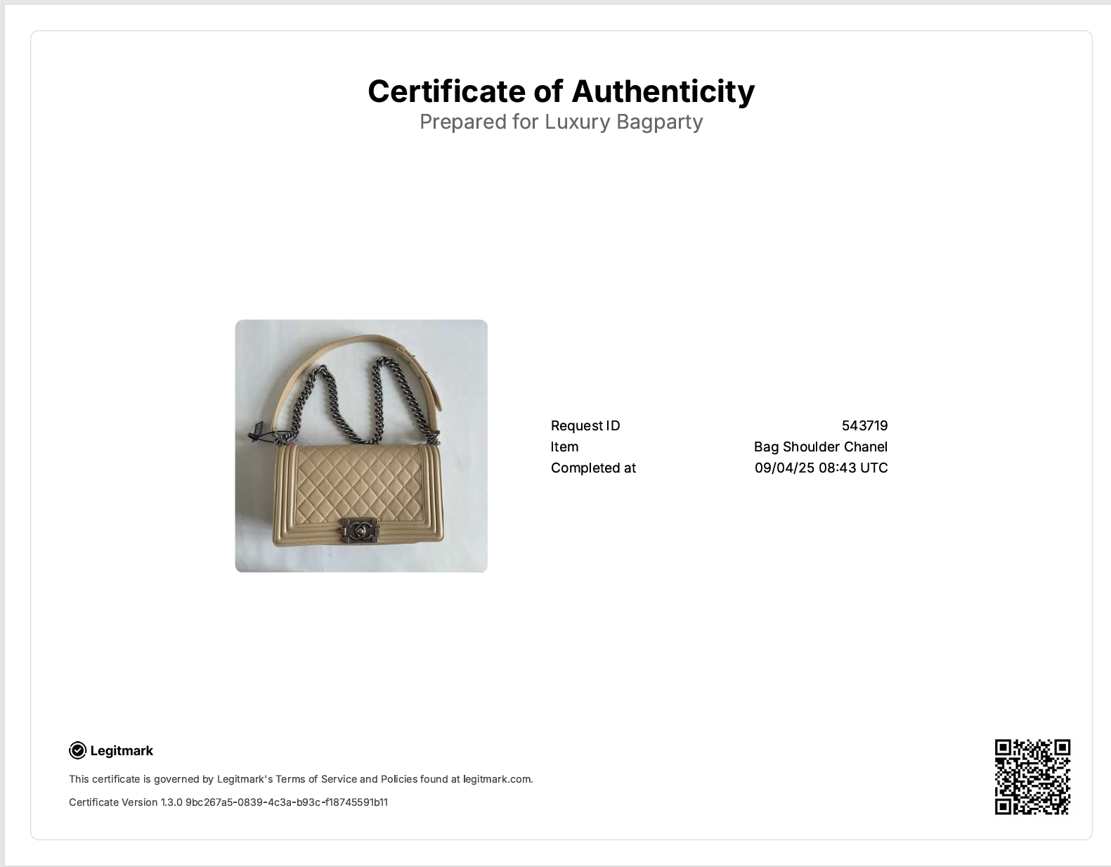 Chanel Quilted Lambskin Medium Boy Beige/Black (16***95) CC446