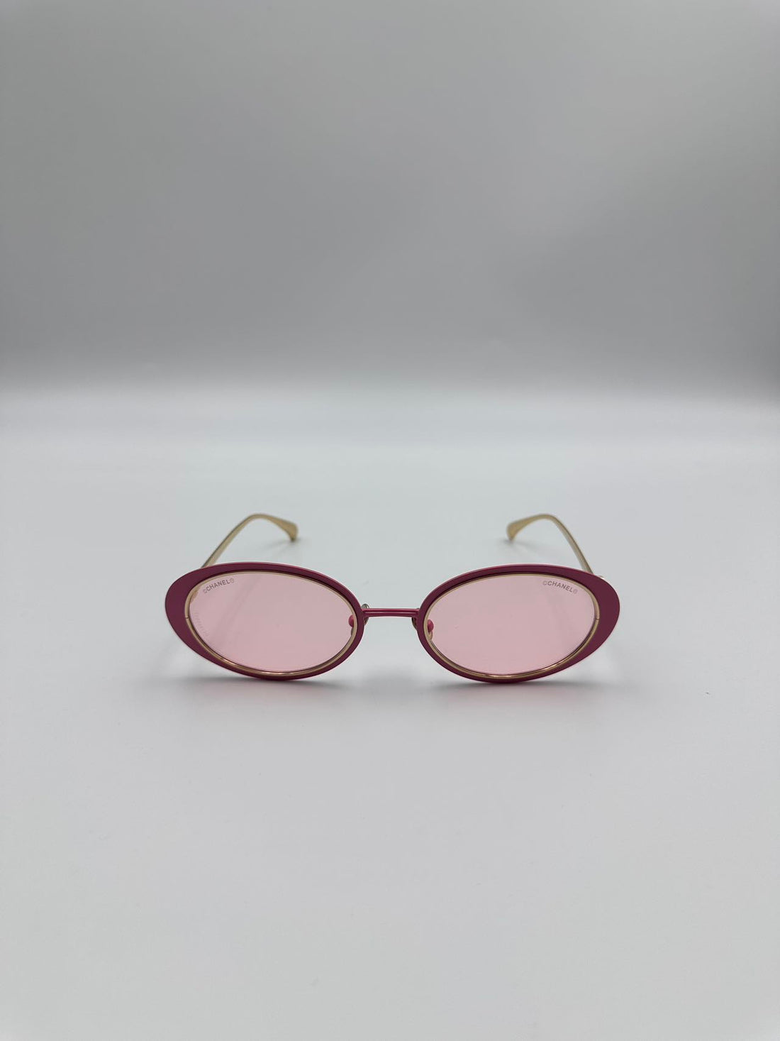 Chanel Pink Frame Metal Eye Glasses CCG01