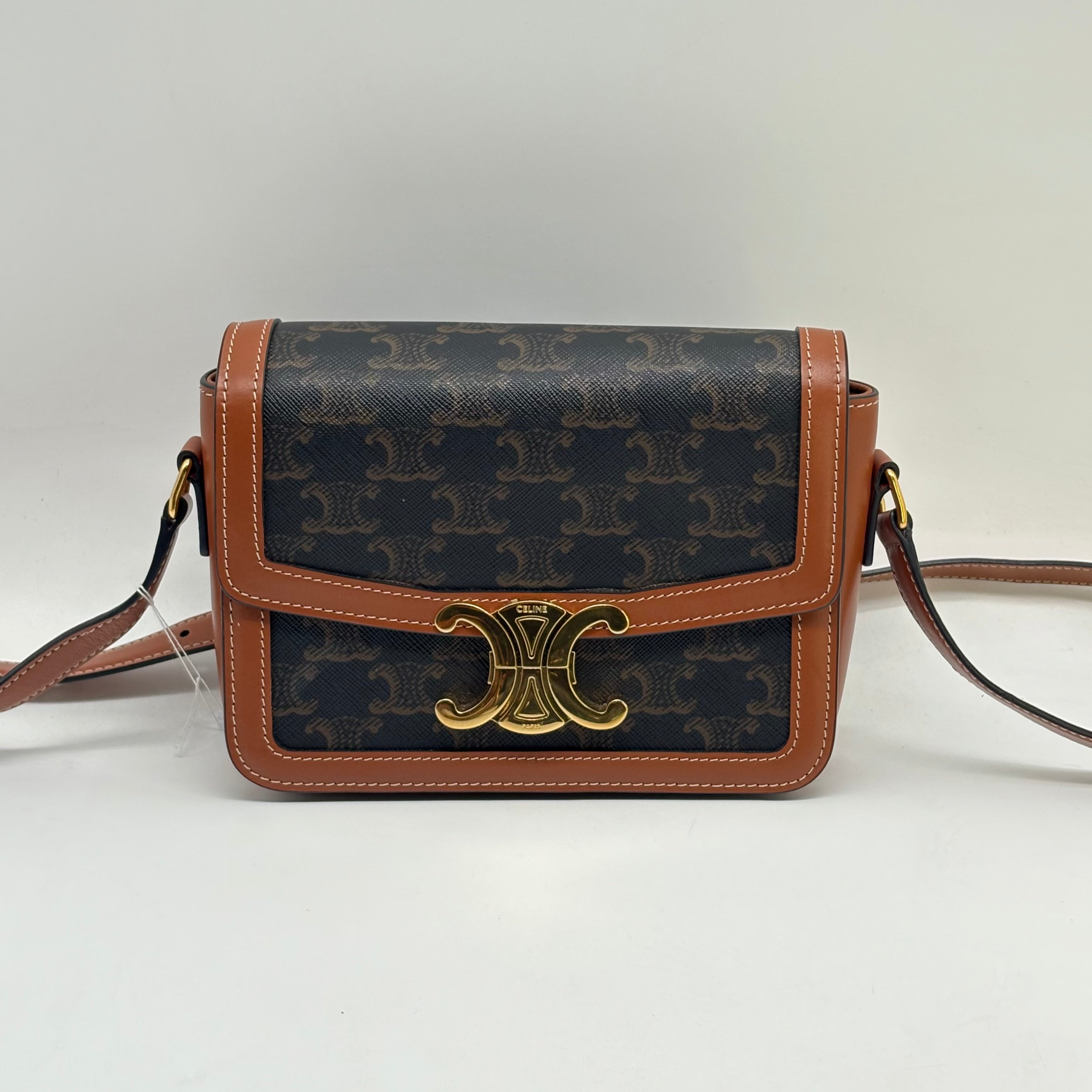 Celine Teen Triomphe Canvas Shoulder Bag CECANVAS