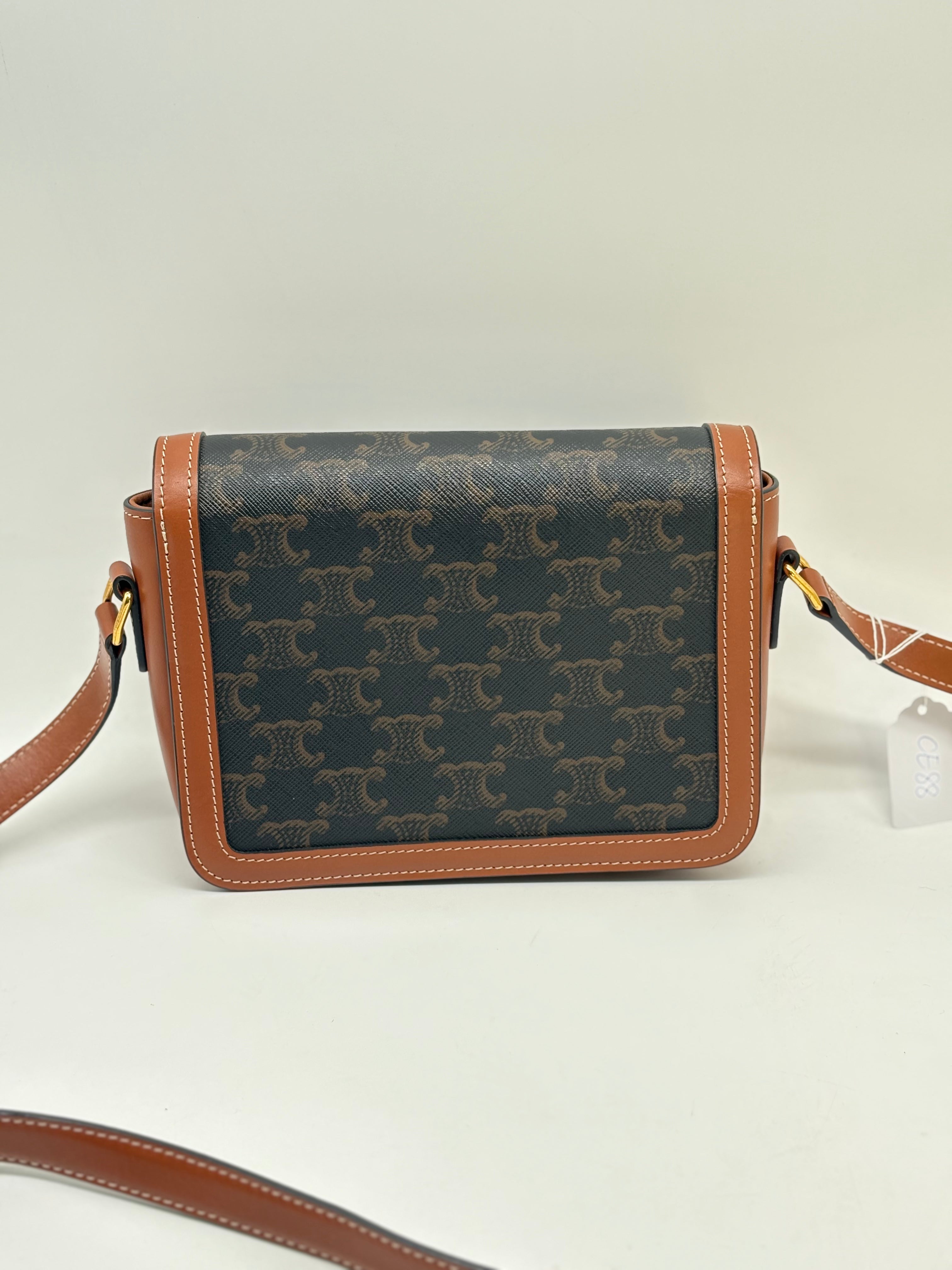 Celine Teen Triomphe Canvas Shoulder Bag CECANVAS