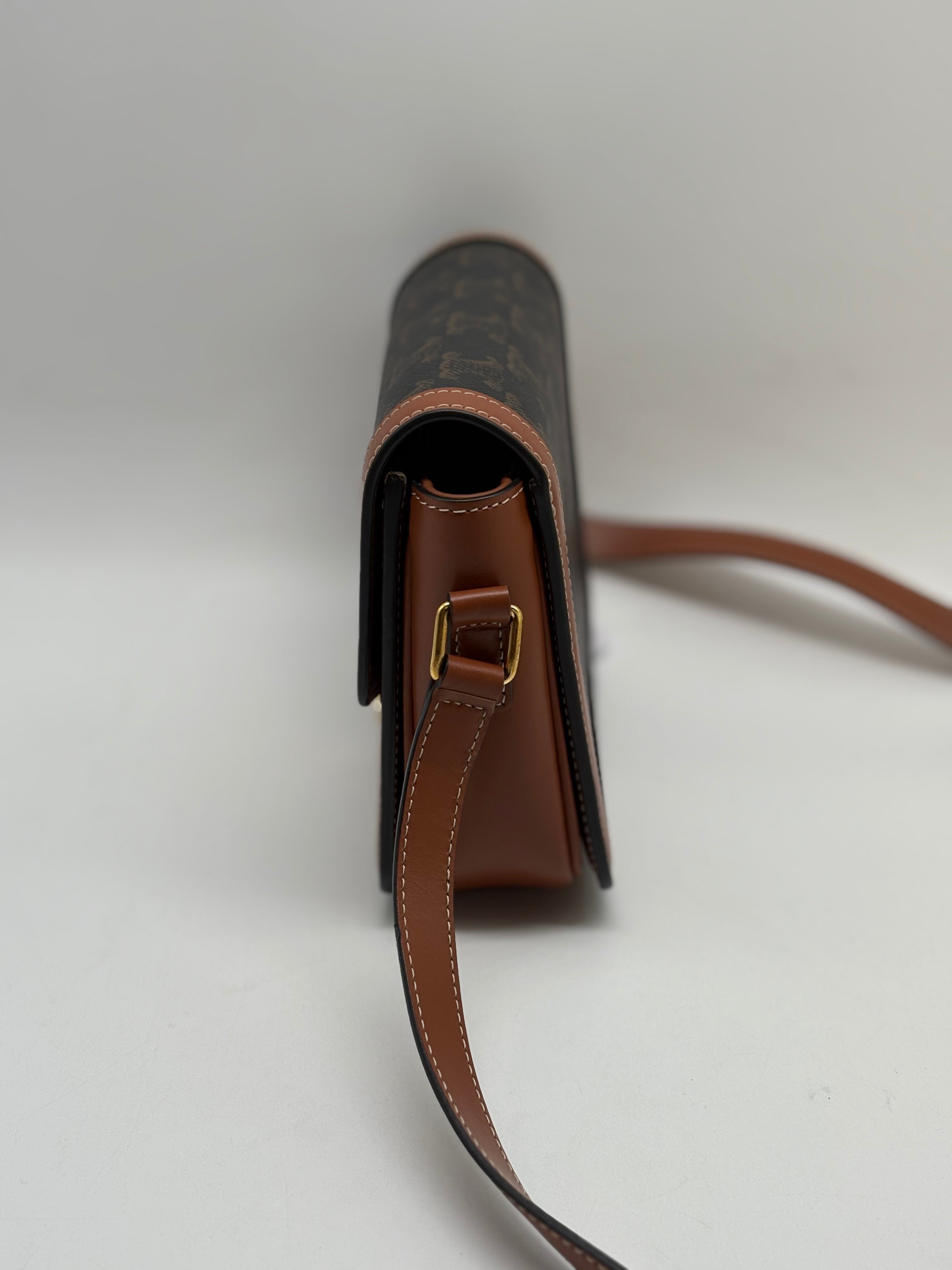 Celine Teen Triomphe Canvas Shoulder Bag CECANVAS