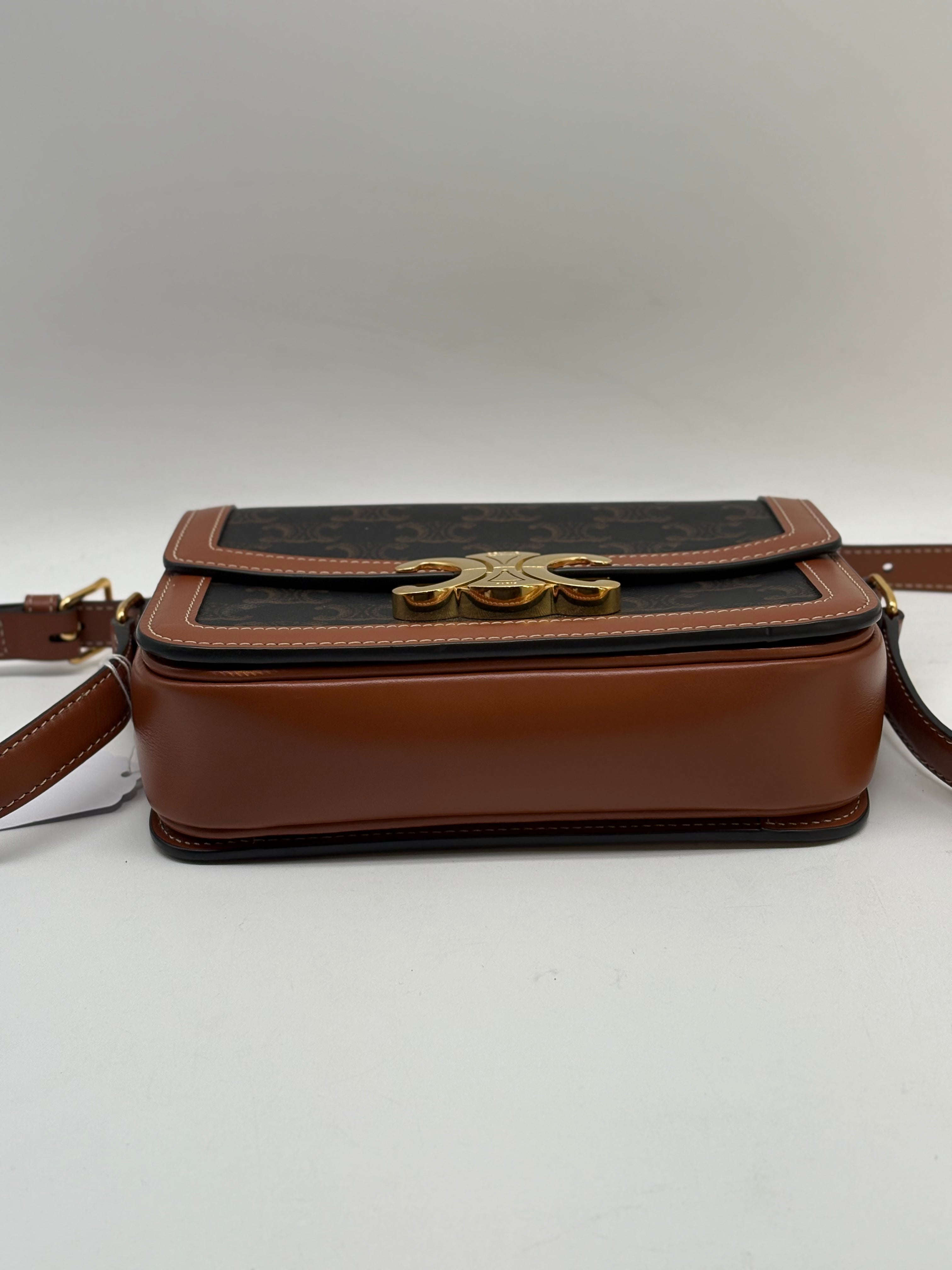 Celine Teen Triomphe Canvas Shoulder Bag CECANVAS