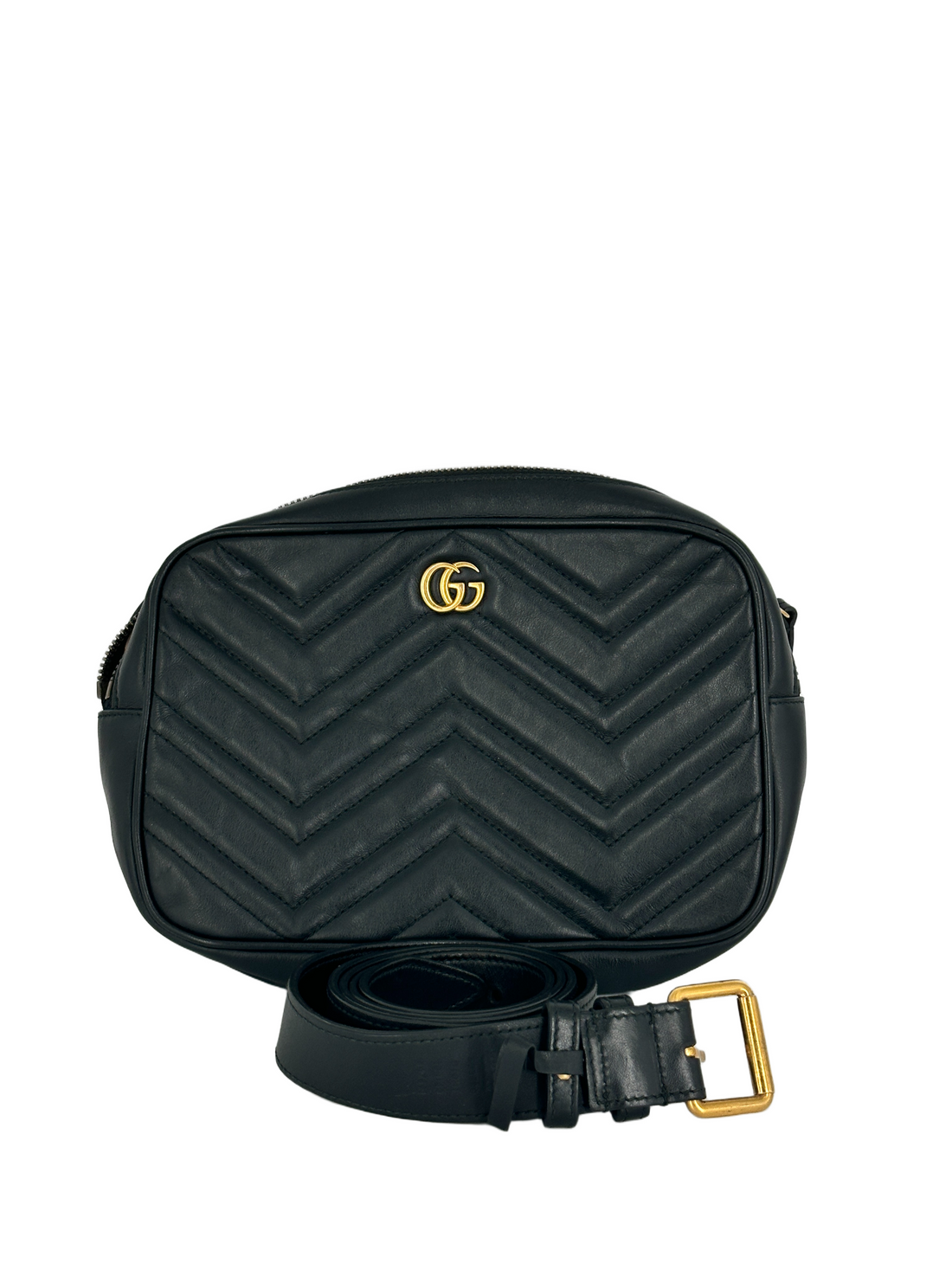 Gucci Lambskin Marmont Belt Bag Black
