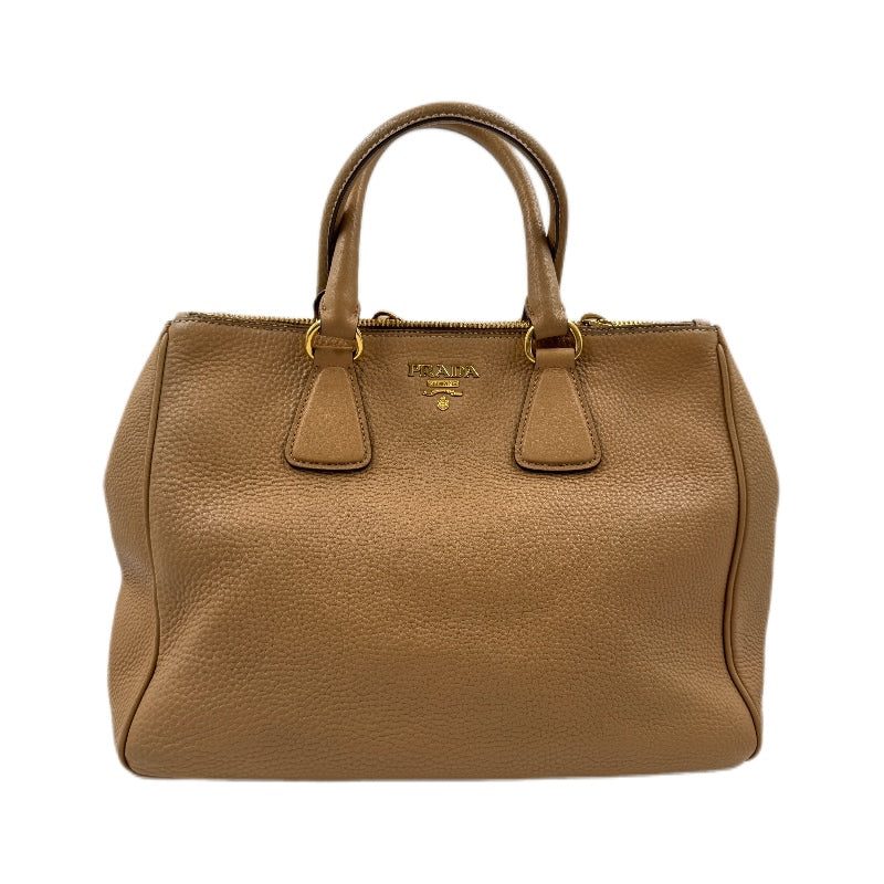 Prada Camel in leather handle bag