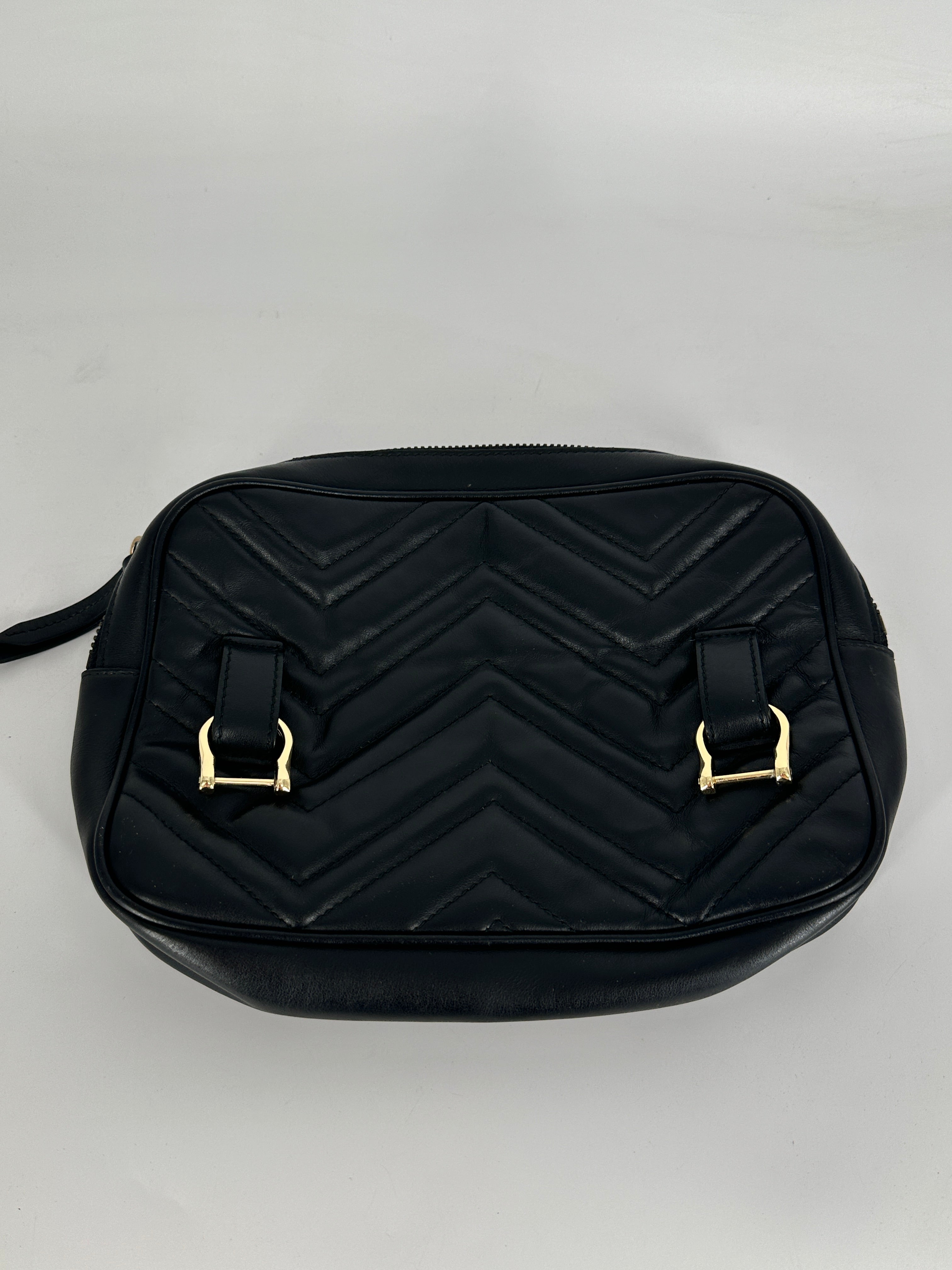 Gucci Lambskin Marmont Belt Bag Black