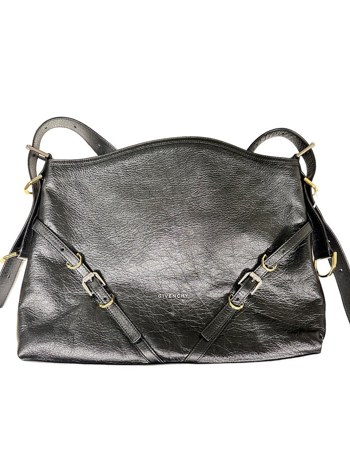 Givenchy Medium Voyou In Shiny Leather Black (MSRP2950)
