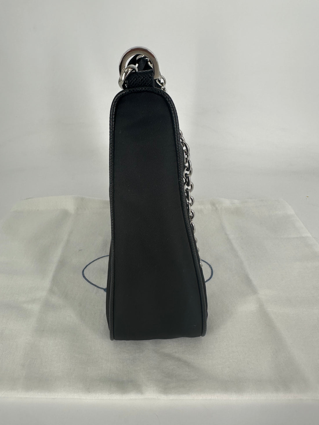 Prada Nylon Re-Edition Shoulder Bag Black full set