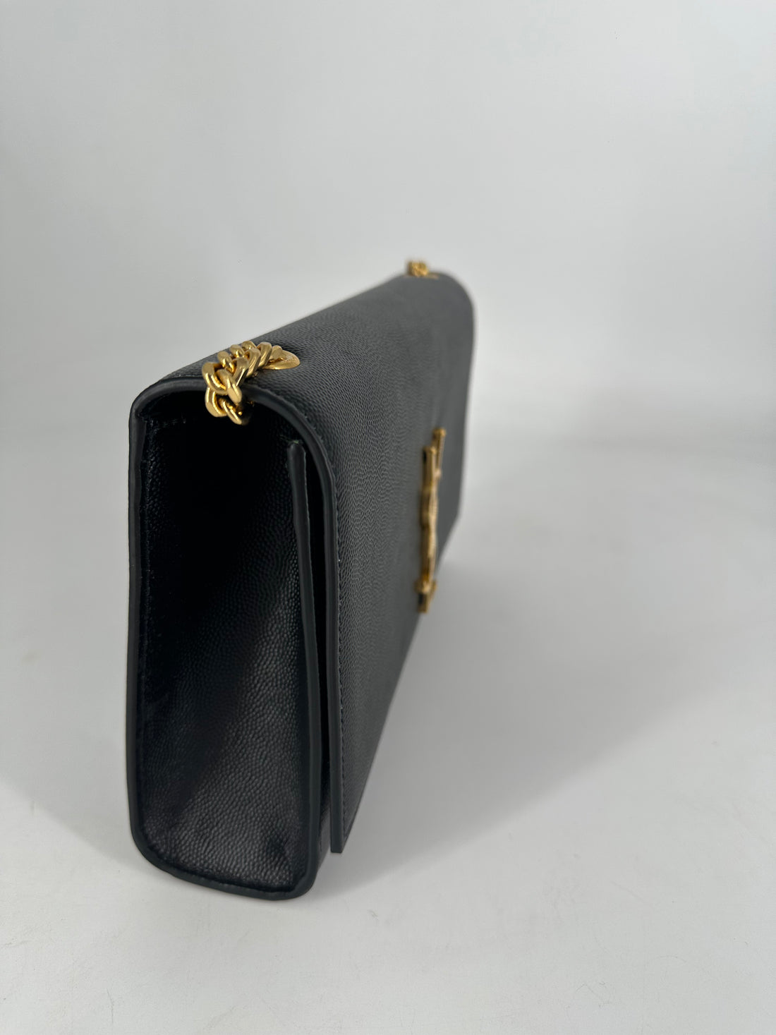 Saint Laurent Paris Kate Medium Shoulder Bag Black GHW