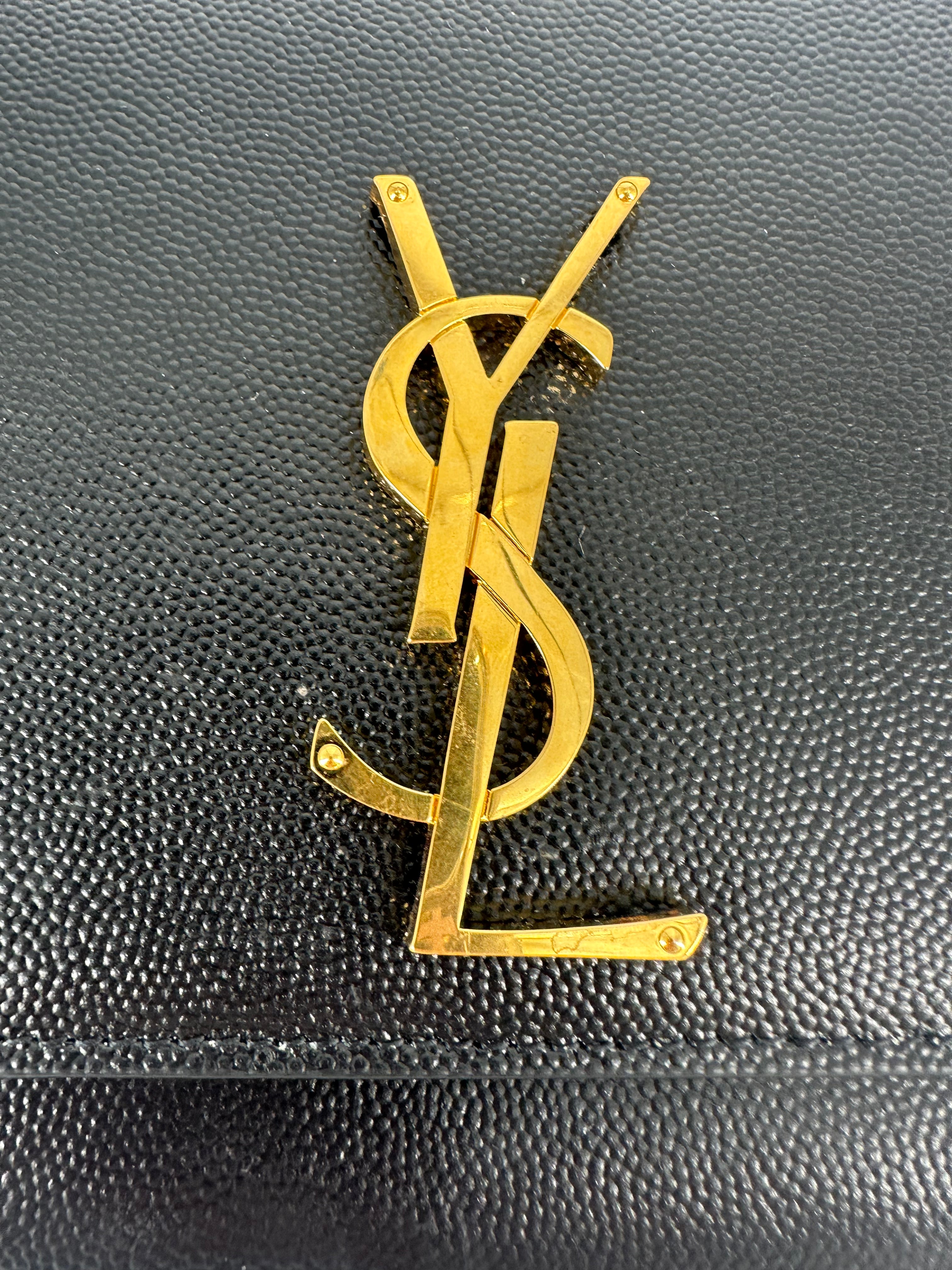 Saint Laurent Paris Kate Shoulder Bag Black GHW SL91