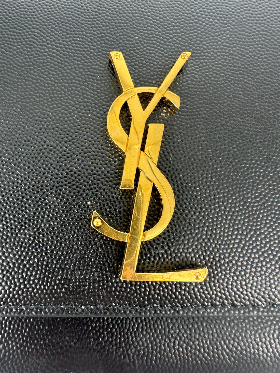Saint Laurent Paris Kate Medium Shoulder Bag Black GHW
