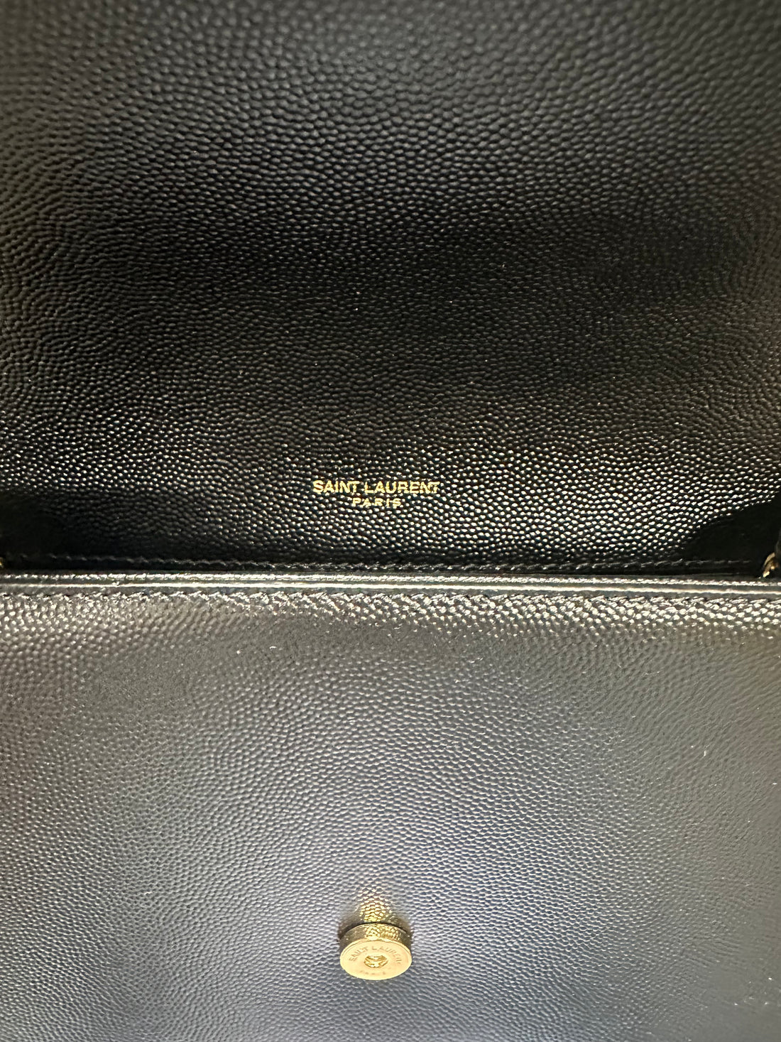 Saint Laurent Paris Kate Medium Shoulder Bag Black GHW