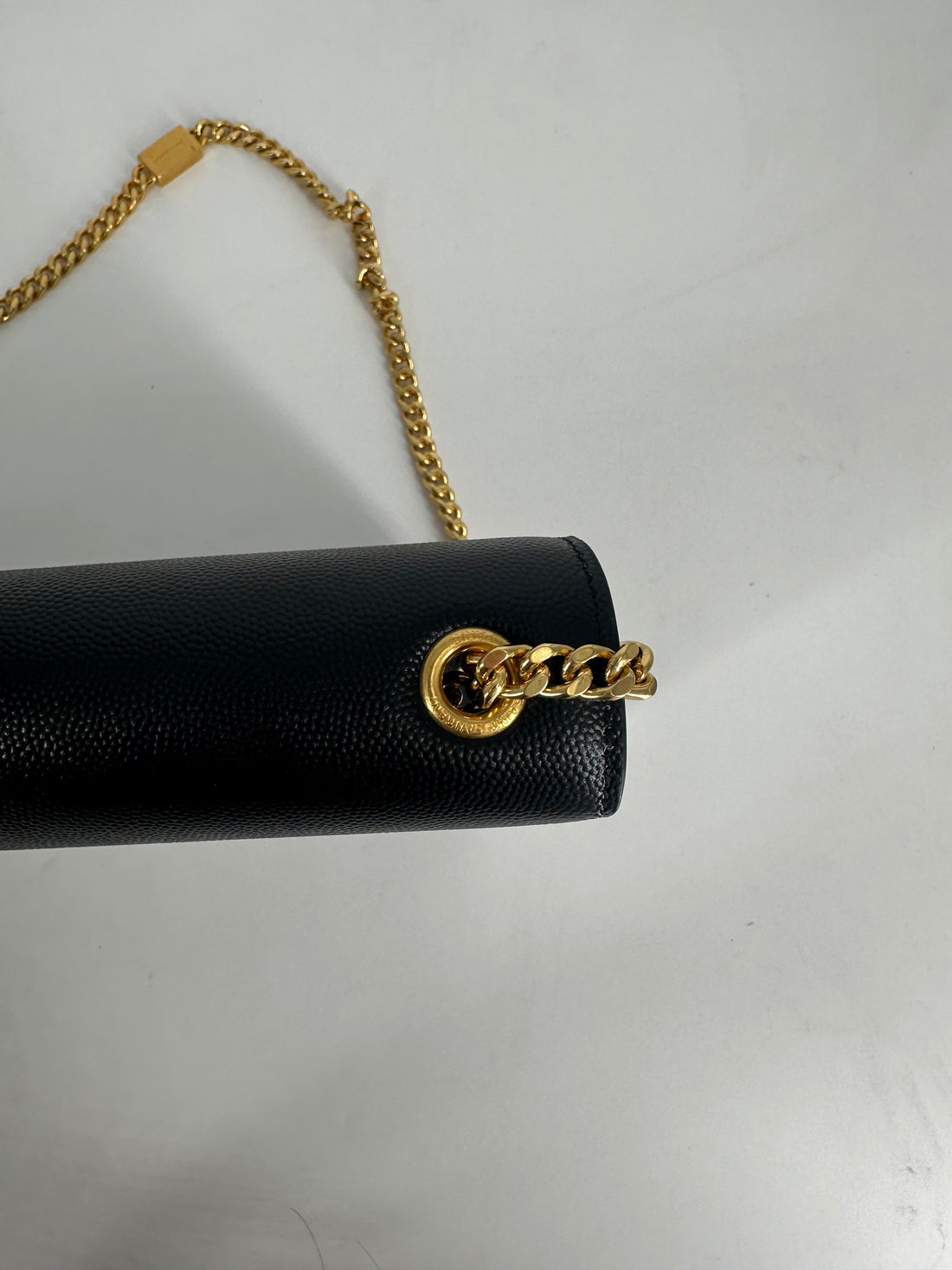 Saint Laurent Paris Kate Medium Shoulder Bag Black GHW