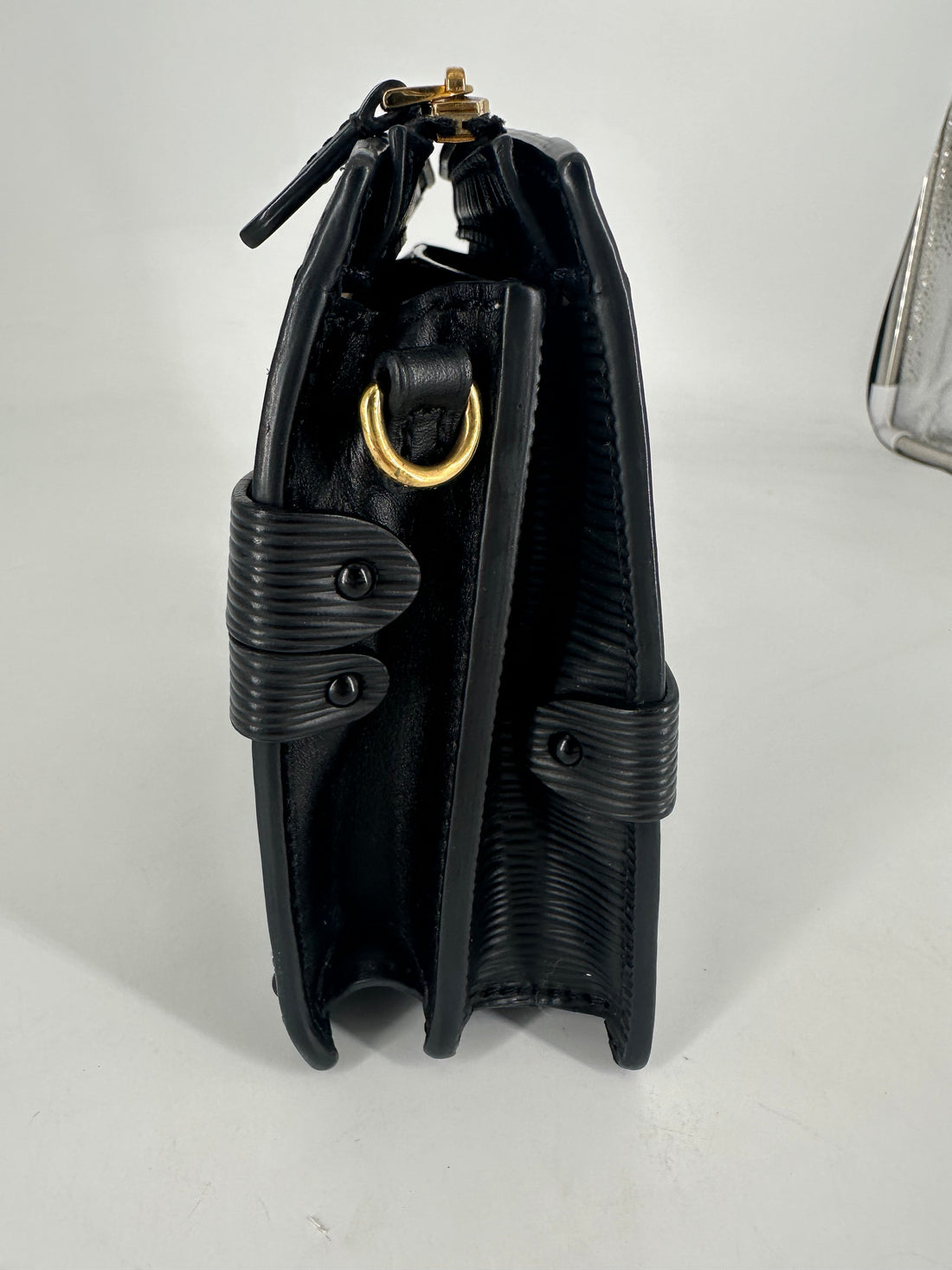 Louis Vuitton Leather Clutch Trunk Black