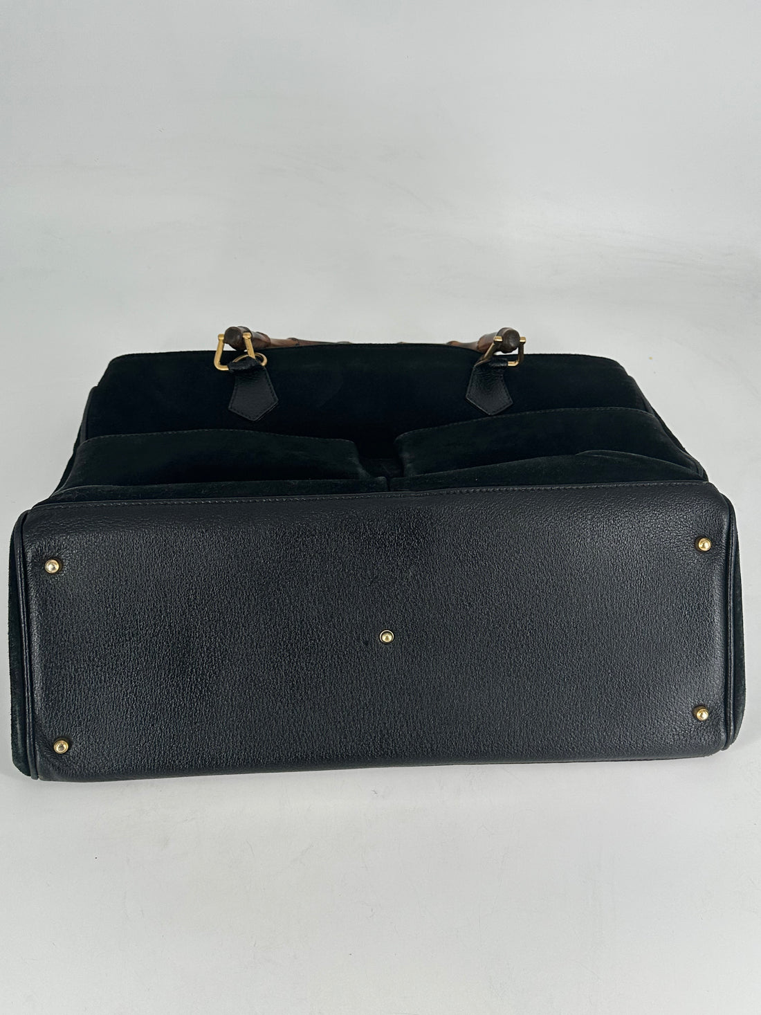 Gucci  Bamboo Shopper Tote Suede Black