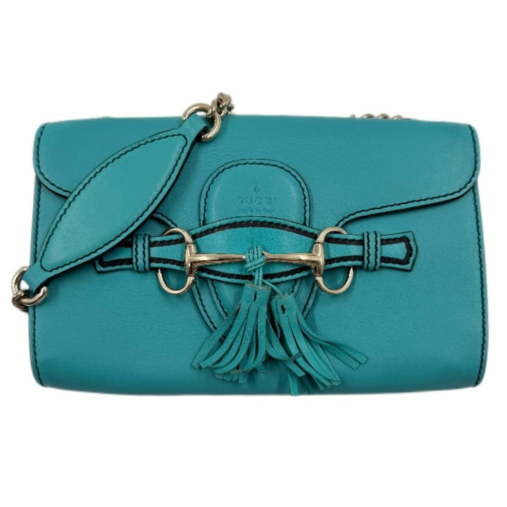 Gucci Blue Emily Leather Crossbody Bag