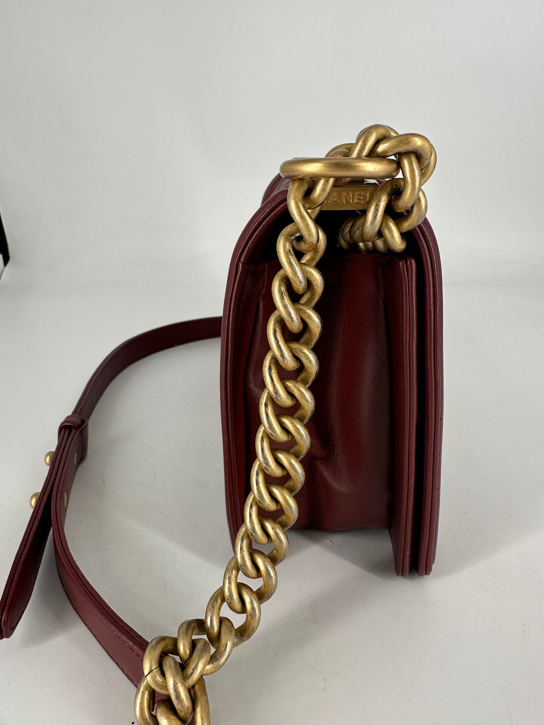 Chanel Quilted Lambskin Medium Boy Red CC388