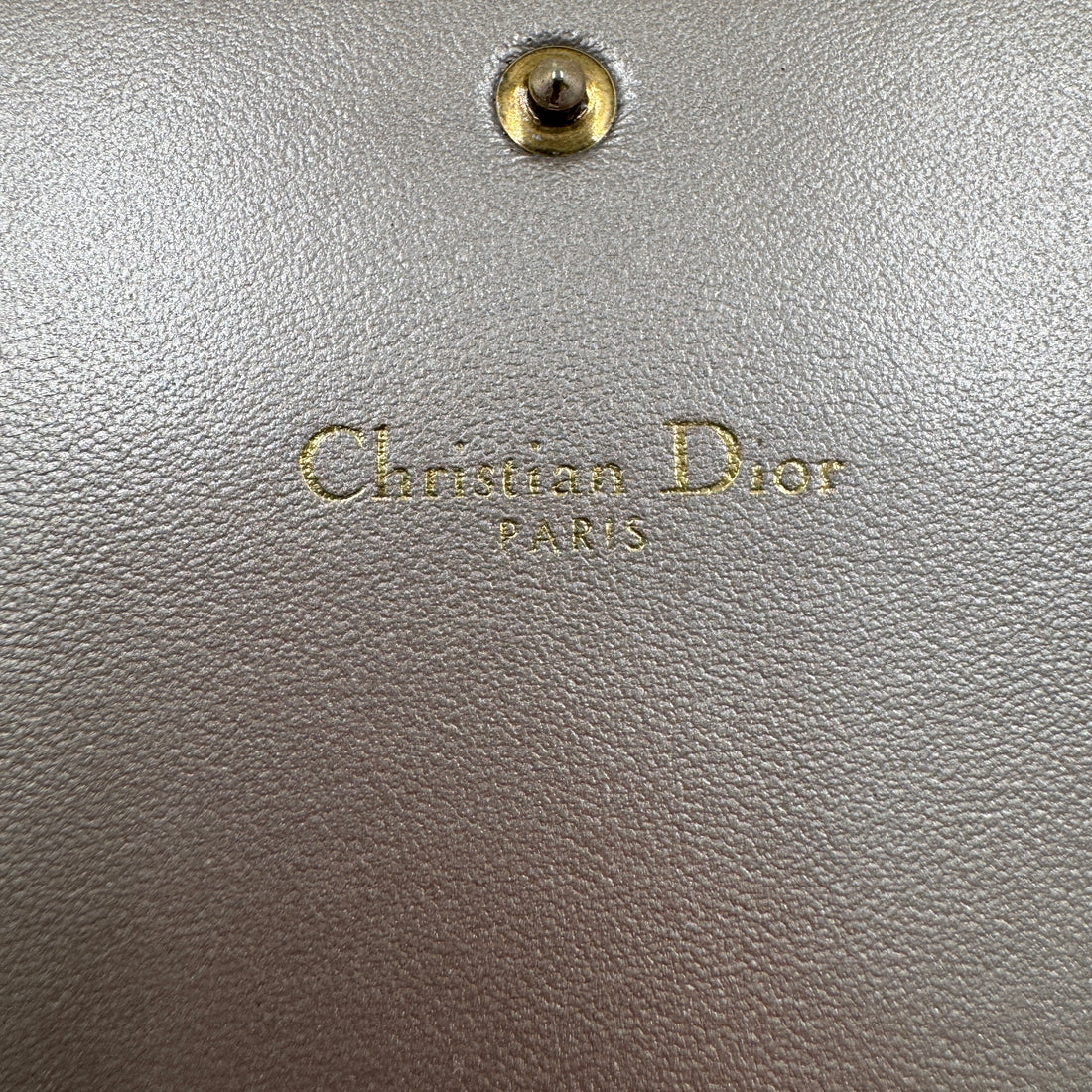 Christian Dior Metallic Silver Calfskin Leather J'ADIOR Wallet on Chain Clutch