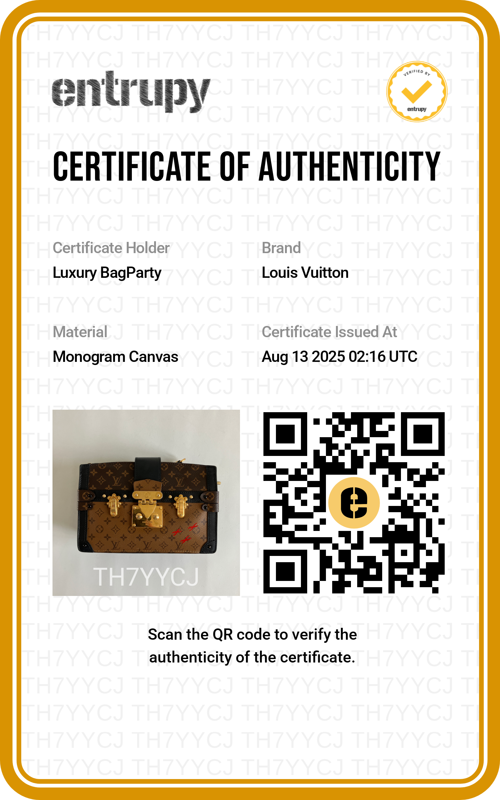 Louis Vuitton Reverse Monogram Trunk Microchipped lv1045