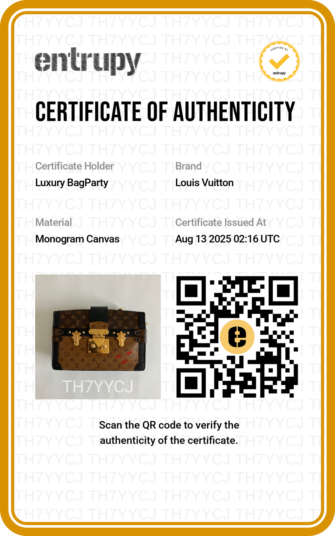 Louis Vuitton Reverse Monogram Trunk Microchipped lv1045