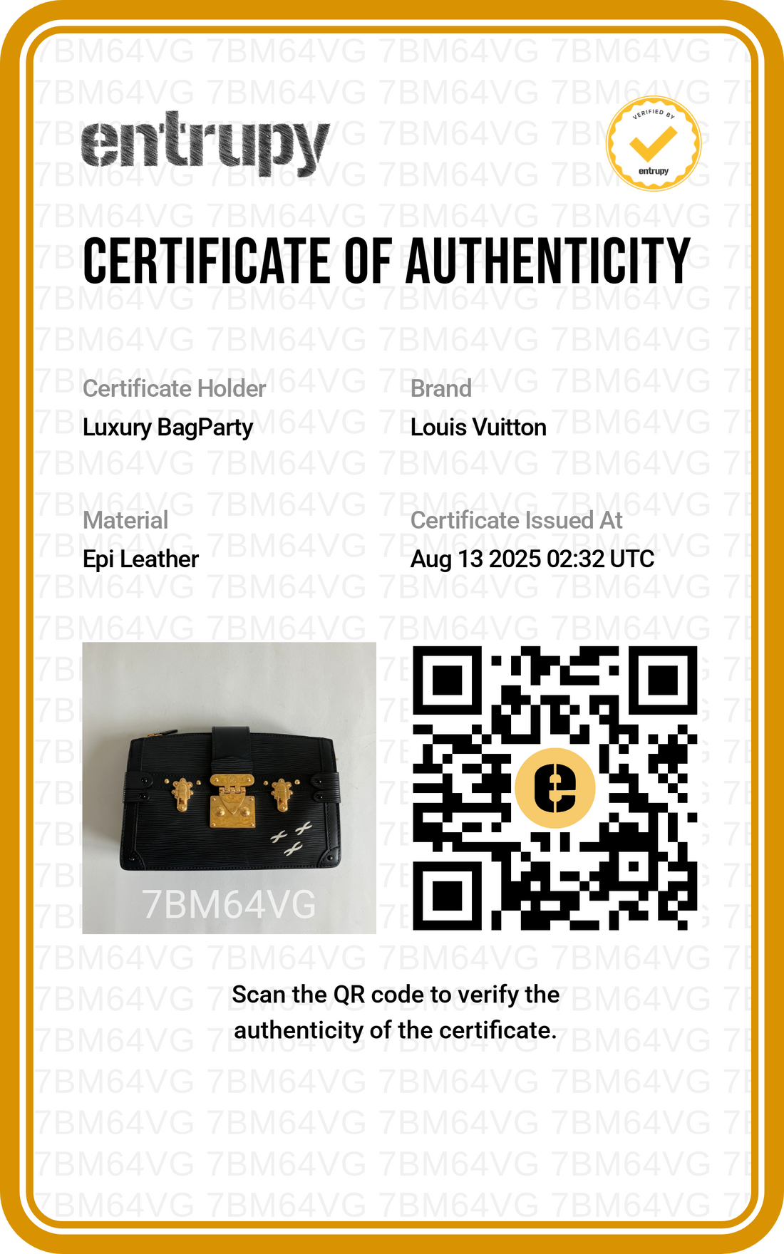 Louis Vuitton Leather Clutch Trunk Black
