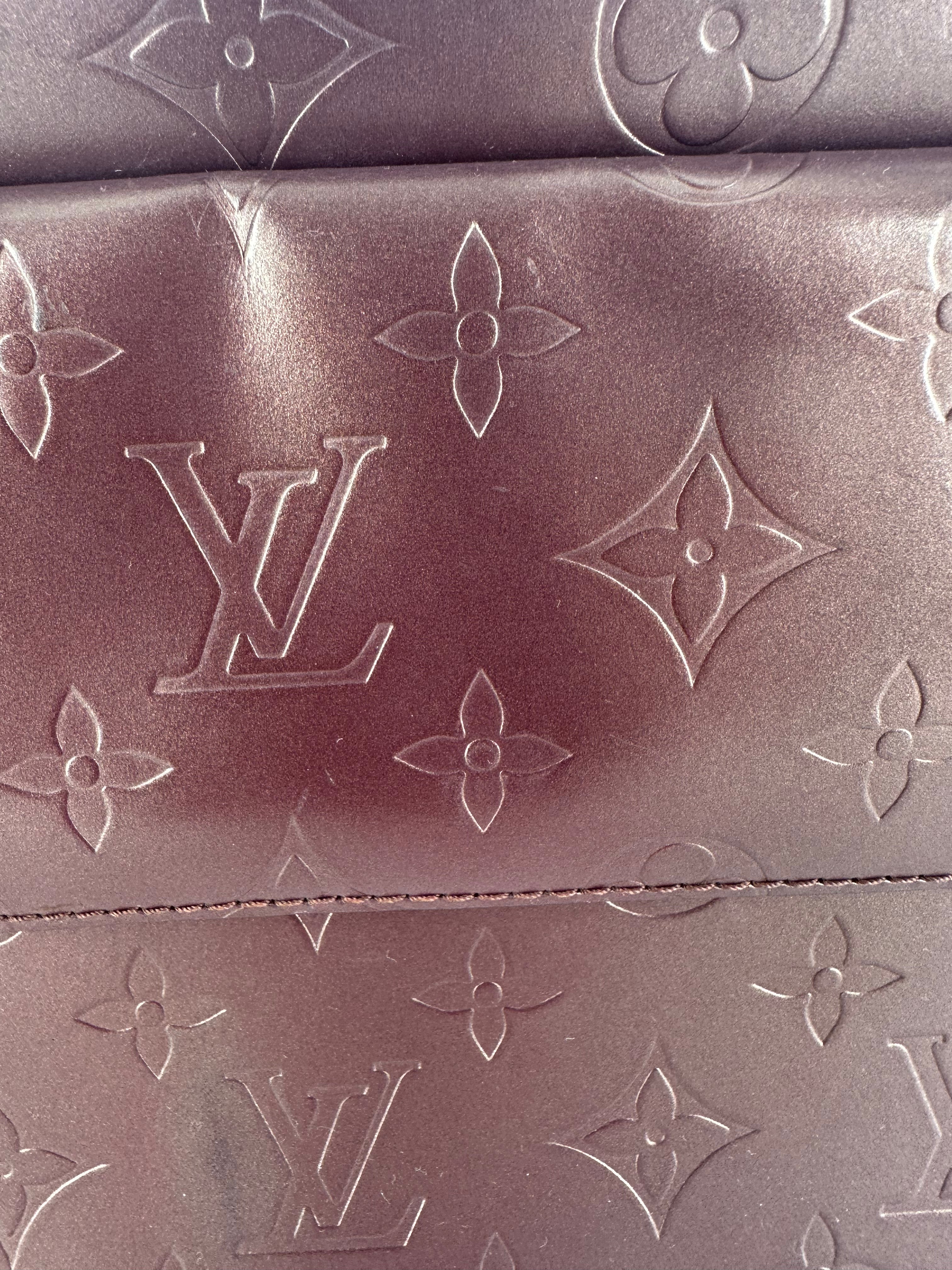 Louis Vuitton Leather Mat Allston Shoulder Bag Purple lv973