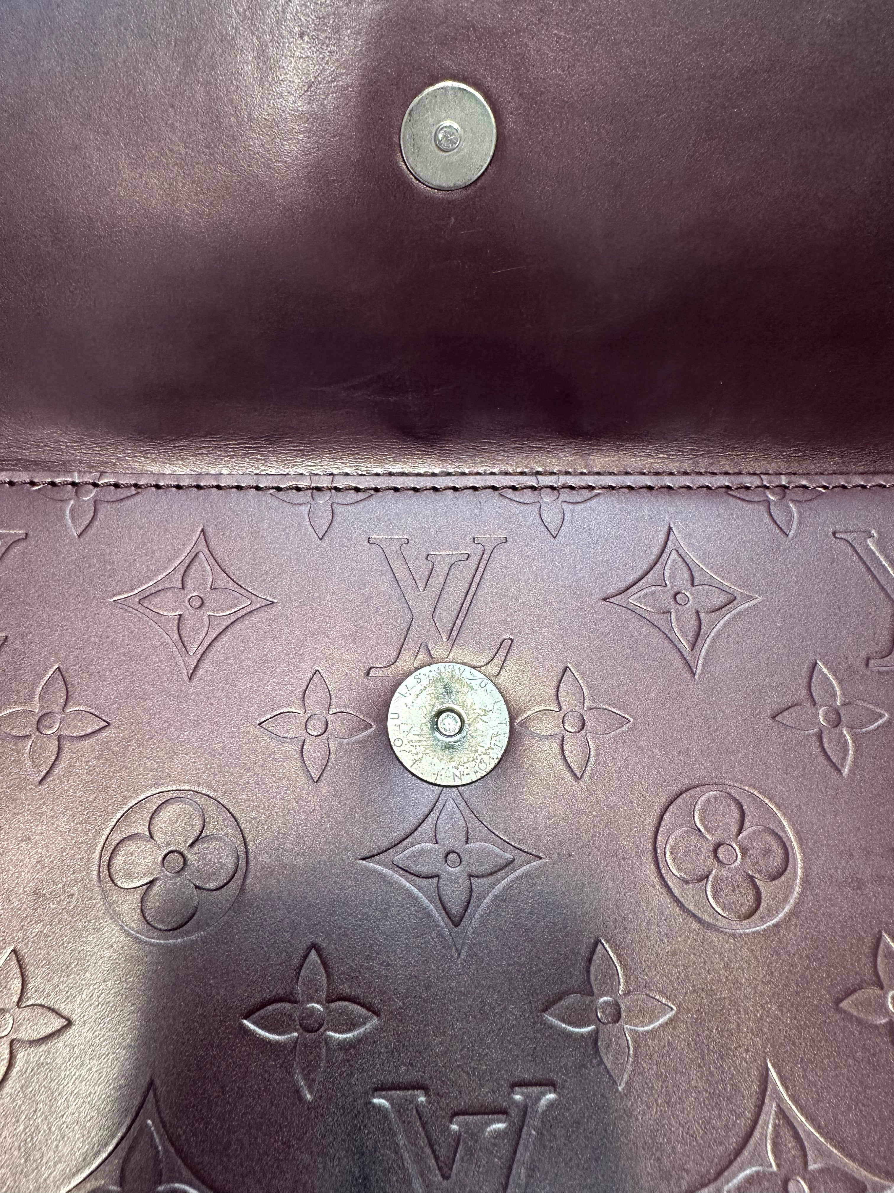 Louis Vuitton Leather Mat Allston Shoulder Bag Purple lv973